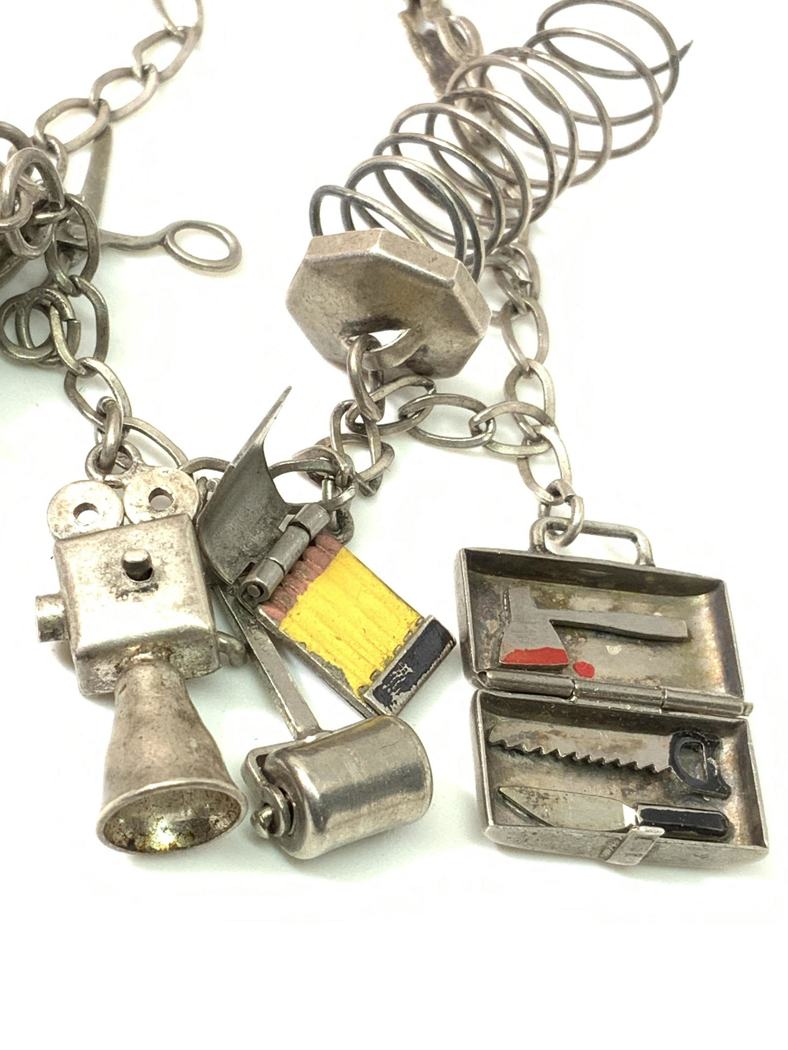 Vintage STERLING SILVER DR. X Charm Bracelet (1 of 15)