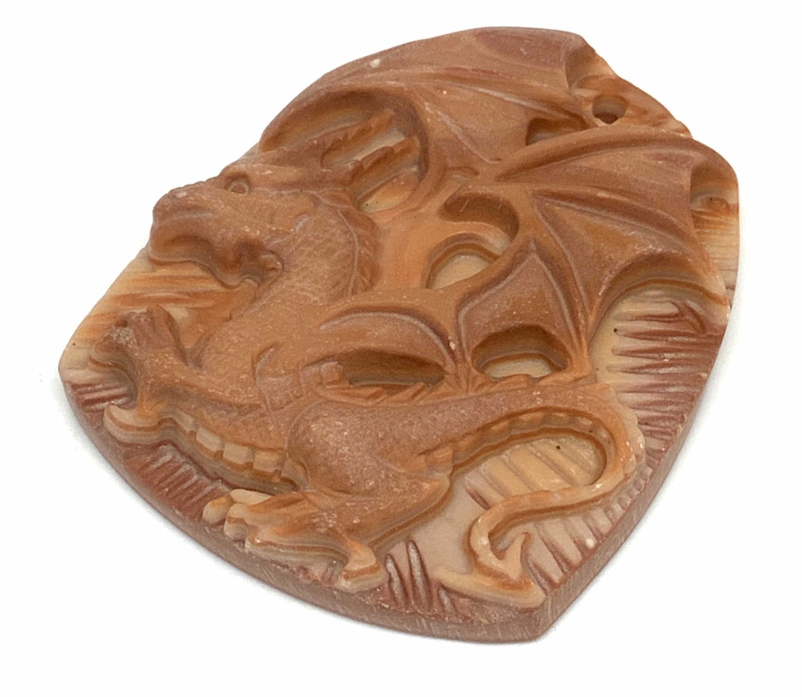 Natural Stone Carved Dragon Artisan Pendant (1 of 12)