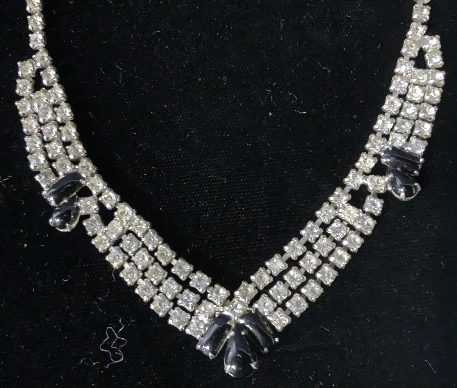 Group Lot 3 Rhinestone Bib Necklaces and Bracelet (1 of 9)