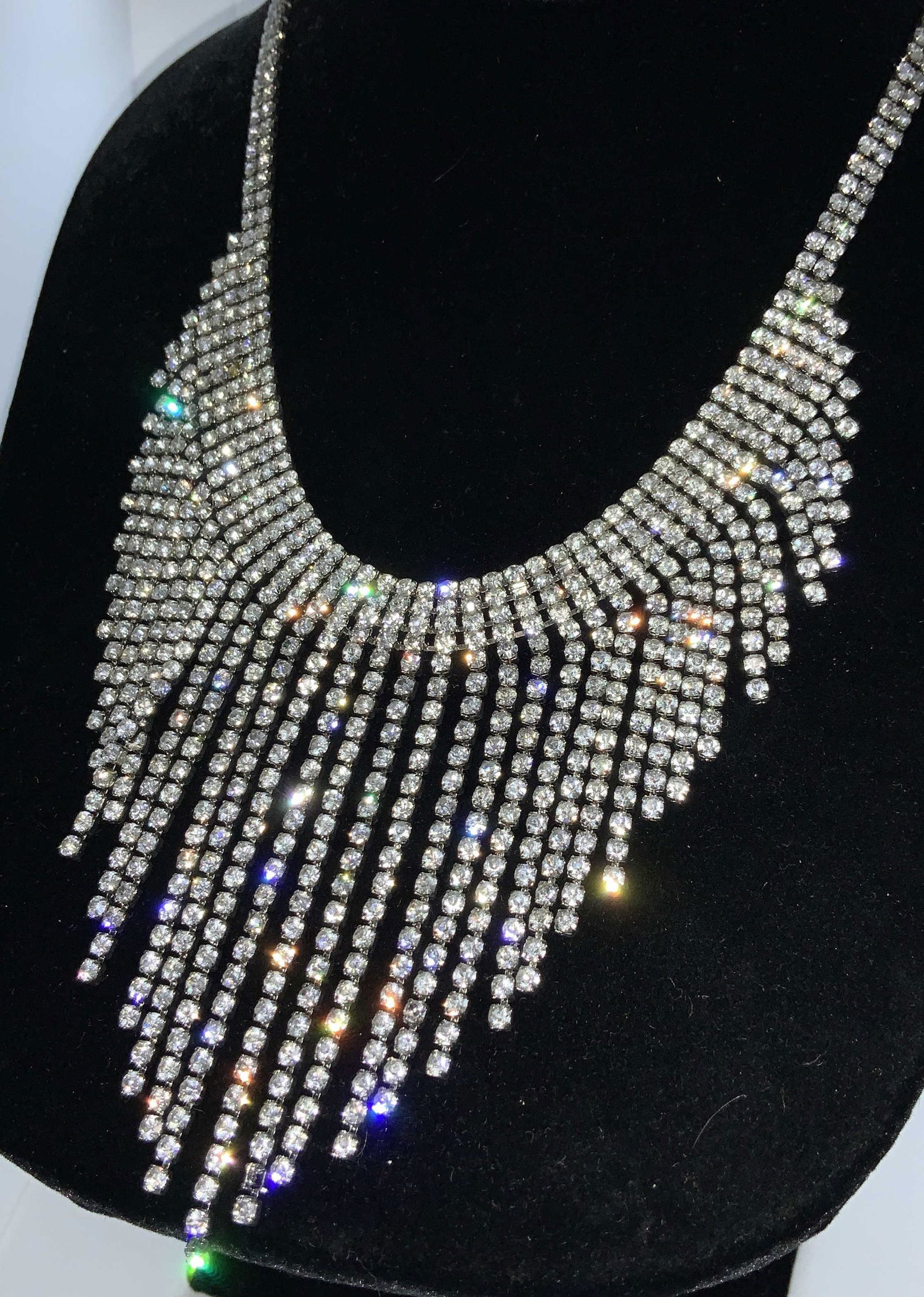 Rhinestone Coordinating Bracelet & Bib Necklace (1 of 10)