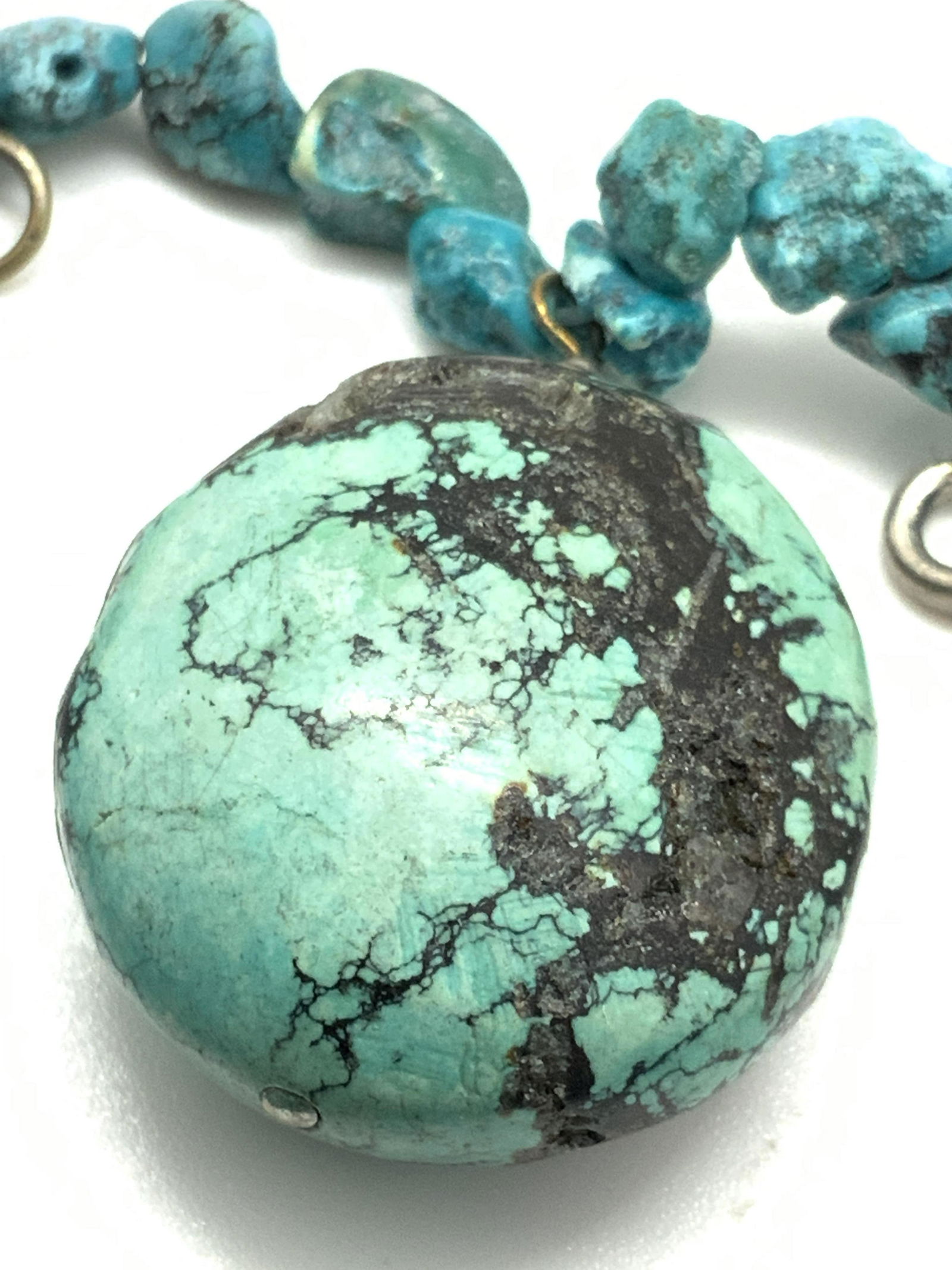 NATURAL BLUE STONE Pendant Necklace, Jewelry (1 of 12)