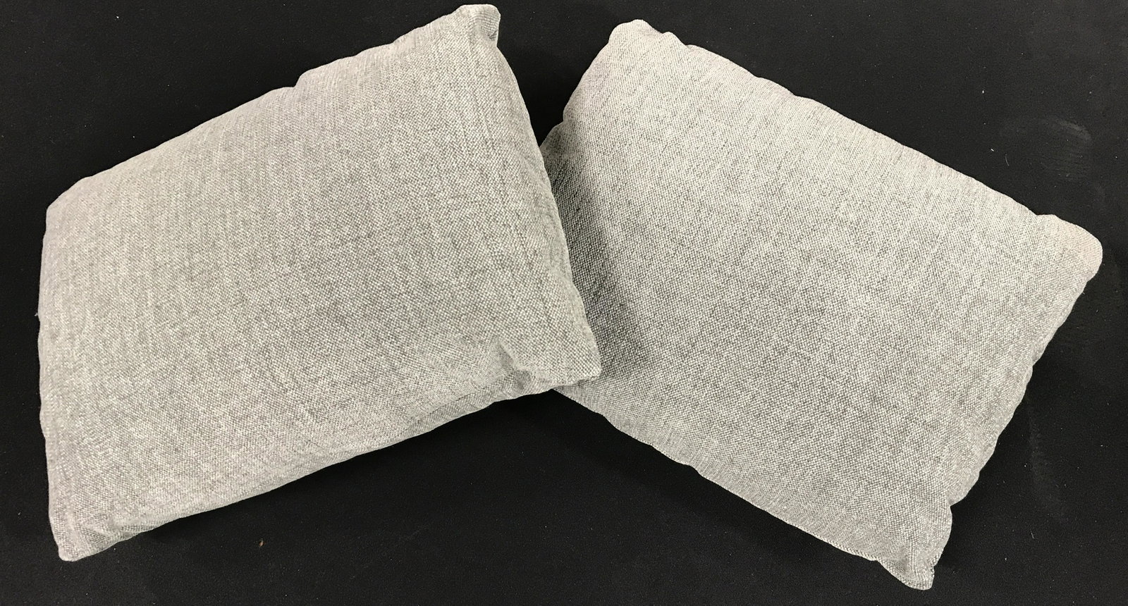 Pair Ash Toned Throw Pillows: Pair of ash toned throw pillows. Each measures approx 15 inches long, 11.5 inches W. Proceeds will be donated to DIFFA in NYC. Pillows, throw pillows, pair of pillows, home decor, living room decor. 6
