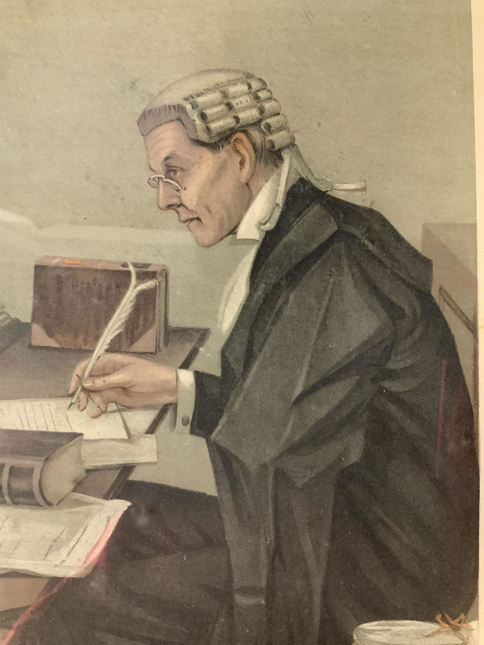 CARLO PELLEGRINI A Radical Lawyer Lithograph: CARLO PELLEGRINI A Radical Lawyer Lithograph, inscriptions read ‘Vanity Fair’, ‘March 6th 1902’, ‘Vincent Brooks, Day & Son Ltd Lith’, ‘A Radical Lawyer’, label to reverse reads ‘Str