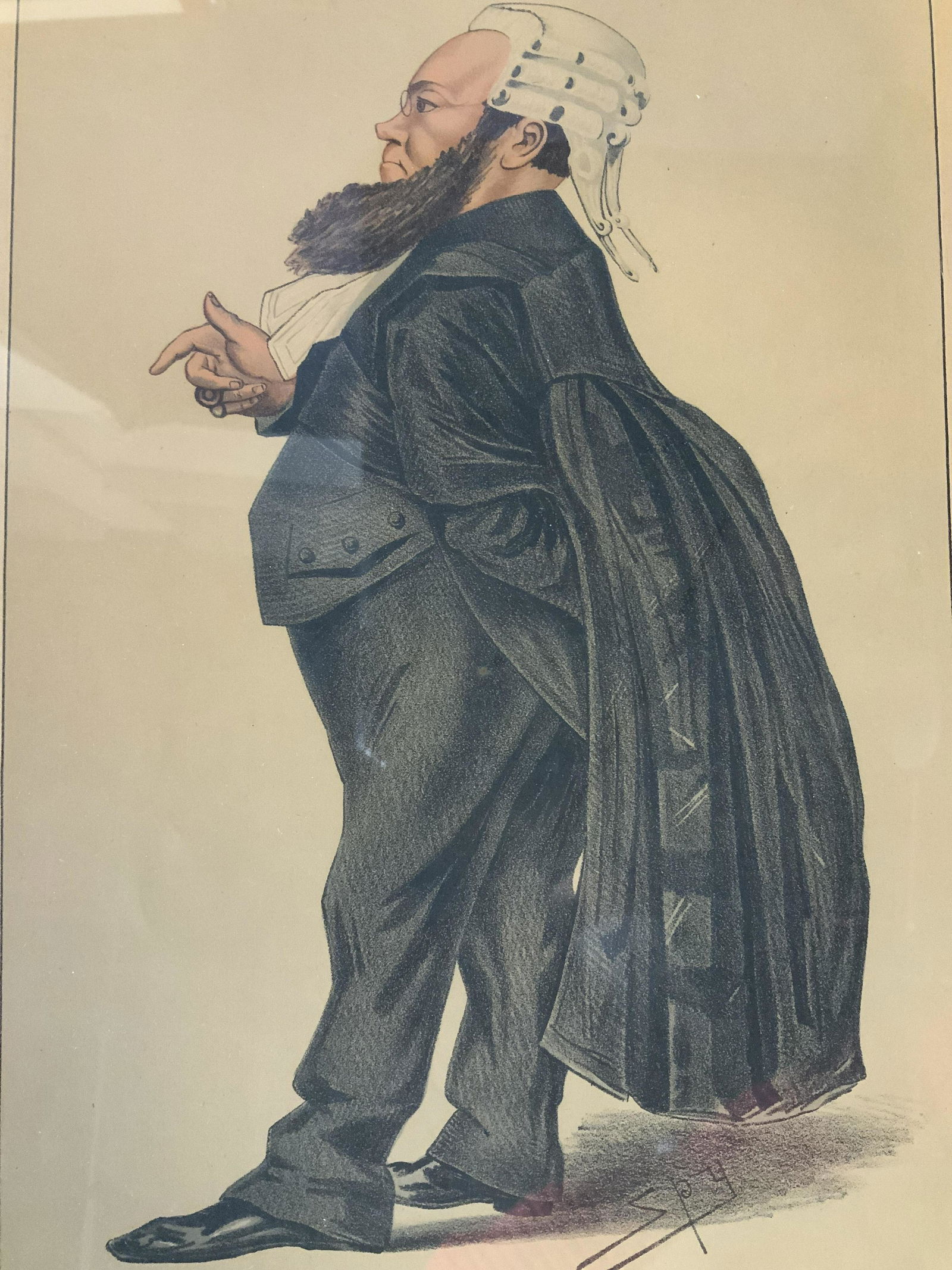 CARLO PELLEGRINI The Claimant’s Counsel Lithograph: CARLO PELLEGRINI The Claimant’s Counsel Lithograph, inscriptions read ‘Vanity Fair’, ‘Nov 1, 1873’, ‘Men of the day No 71 The Claimant’s Counsel’, ‘No 261’, label to reverse reads