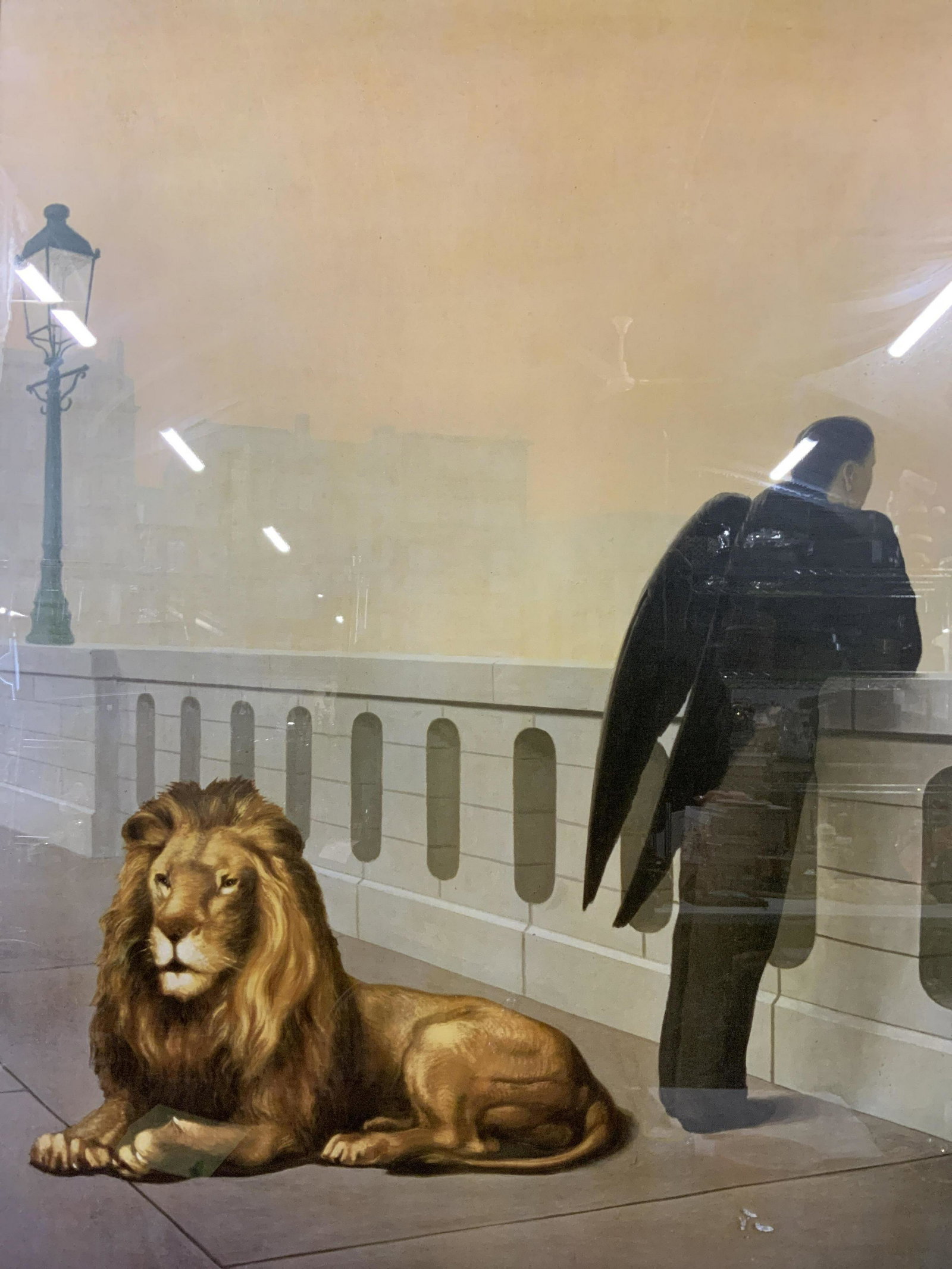 RENÉ MAGRITTE Homesickness Offset Lithograph: RENÉ MAGRITTE Homesickness Offset Lithograph, inscription to lower right reads ‘Magritte’, label to reverse reads ‘Magritte the Collection’ and ‘Ragshop Professional Custom Framing’, subj