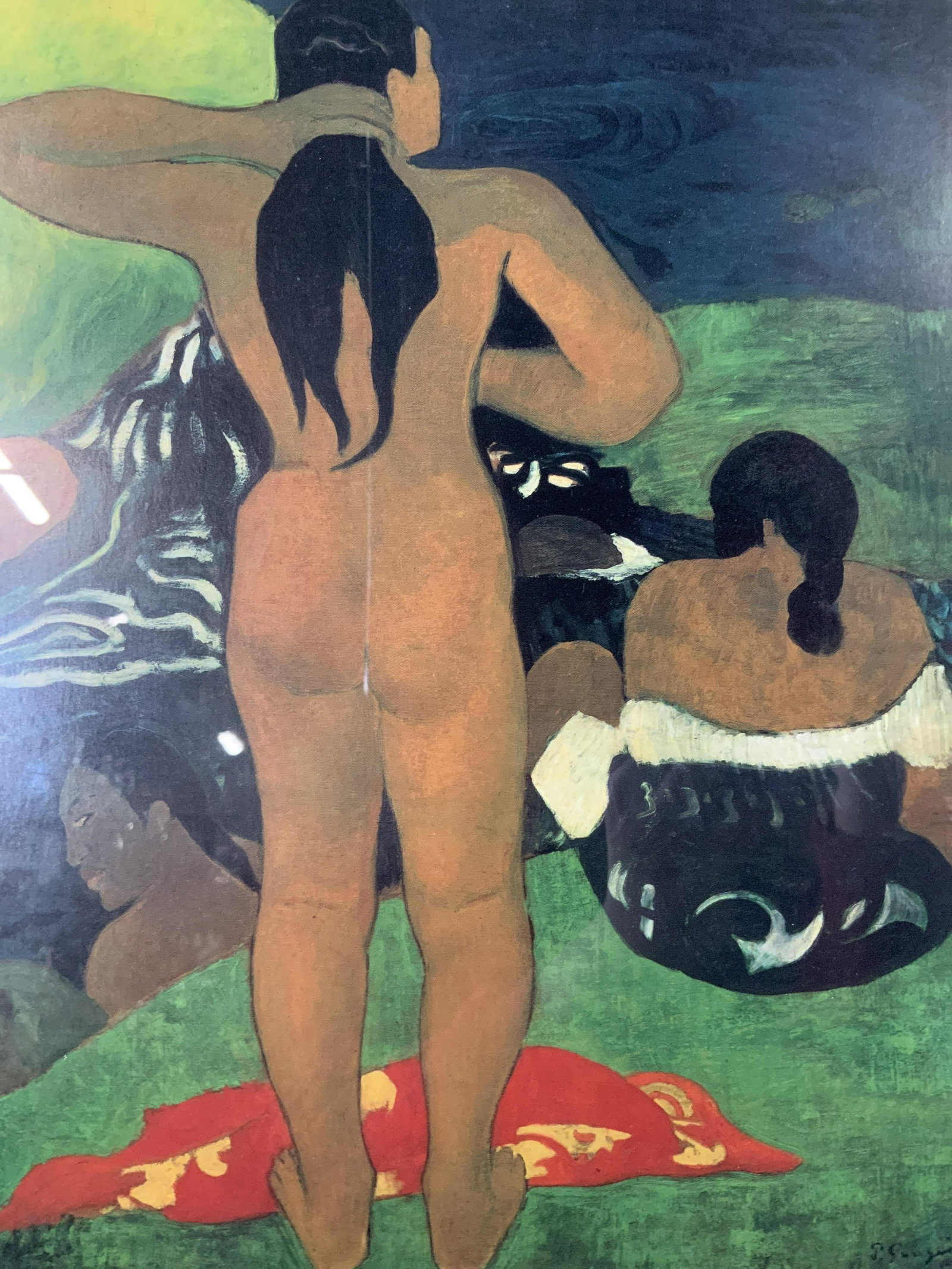 PAUL GAUGUIN Tahitian Women Bathing Offset Litho: PAUL GAUGUIN Tahitian Women Bathing Offset Lithograph, inscription reads ‘Tahitian Women Bathing 1891-92 Paul Gauguin French 1848-1903 Oil on canvas 10,9 x 89,5 cm The Metropolitan Museum of Art Rob