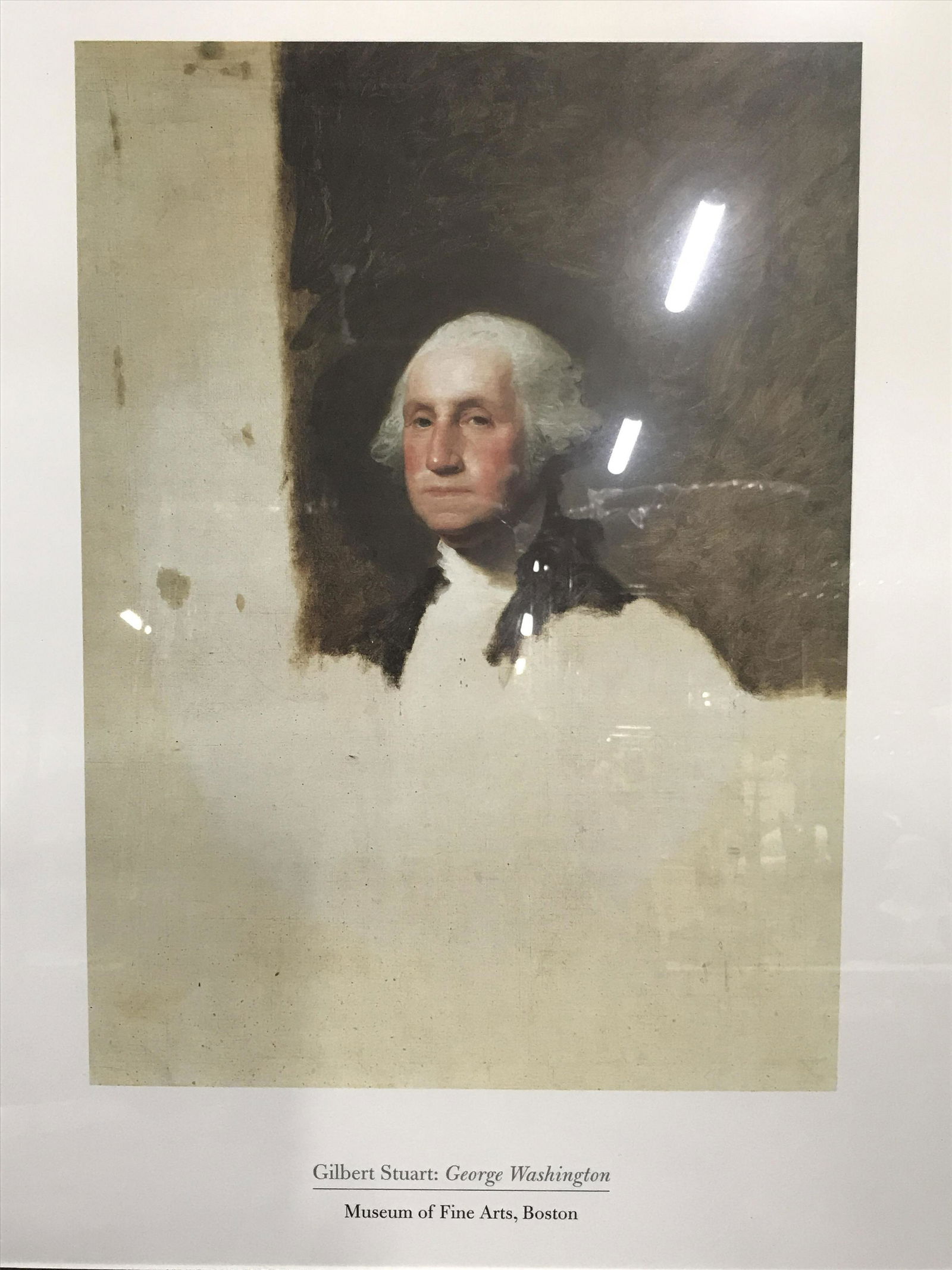 Museum of Fine Arts Offset Litho Gilbert Stuart Ad: Museum of fine arts Boston Offset lithograph Gilbert Stuart gallery advertisement, title to lower border reads ‘Gilbert Stuart: George Washington, Museum of Fine Arts Boston’, subject a print of a