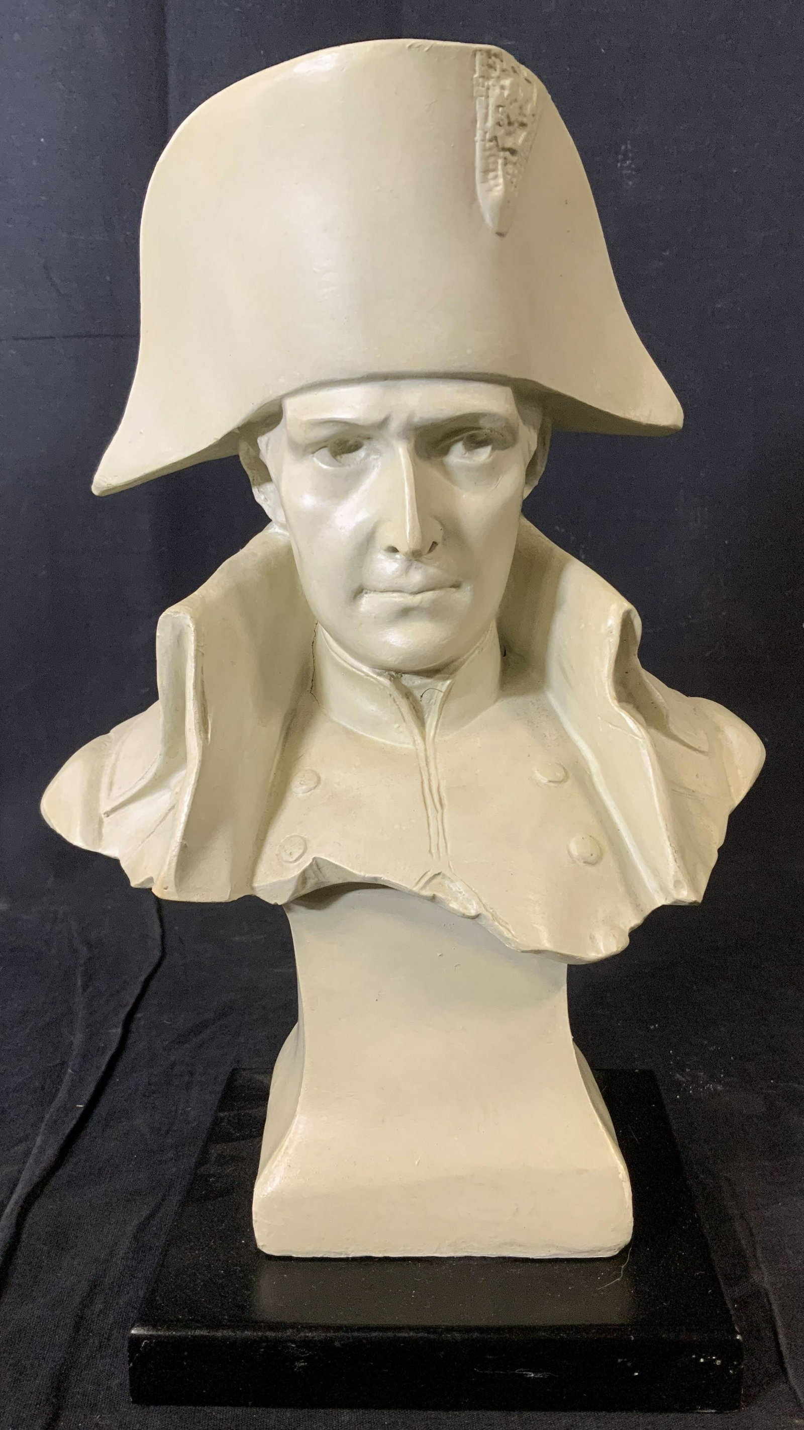 TOSCANO Signed Composite Bust of Napoleon: TOSCANO signed Composite Bust of Napoleon, label to base reads ‘Toscano Design’, inscription to reverse reads ‘82 Lecombe’, subject a man in a French uniform, measures 13 inches tall x 8 inche