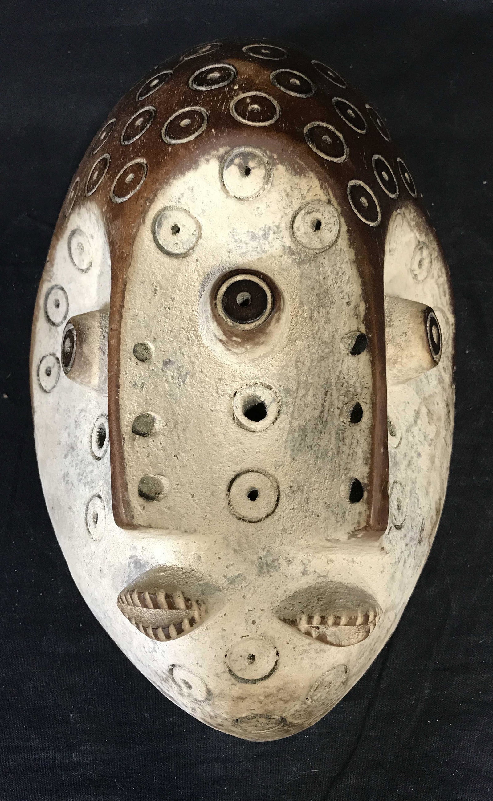 African Tribal Lega Multi Face Mask: Lega Multi Face Mask, origins of the Lega Tribe can be found in what was once called the Republic of Zaire and is now located in The Democratic Republic of the Congo Central Africa, measures approxima