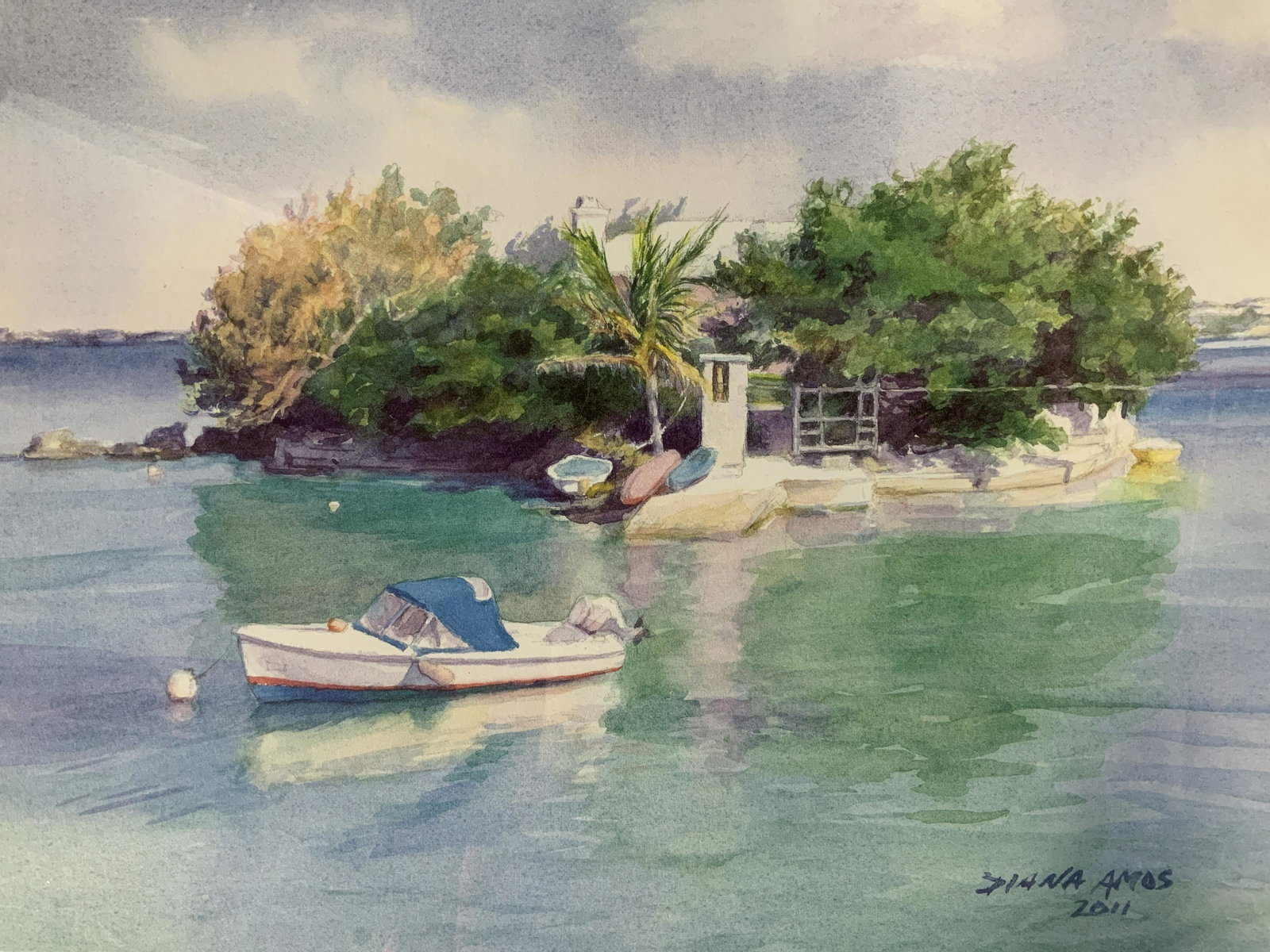 DIANA AMOS Signed Turtle Island Offset Lithograph: DIANA AMOS Signed Turtle Island Offset Lithograph 2011, signature to lower right reads ‘Diana Amos’, edition to lower left reads ‘57/600’, inscription reads ‘Turtle Island Diana Amos 2011’