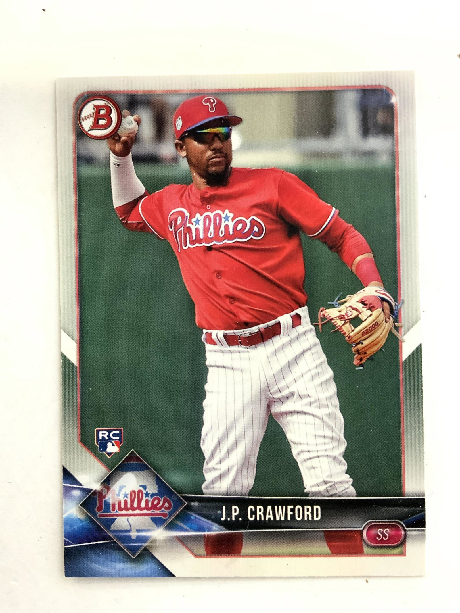 Lot 3 Major League Baseball Cards: Lot includes 3 cards including J.P Crawford Topps no 71. Ronalds Acuna jr. Topps Chrome no 193. Aaron Judge Topps no 32. Two cards are in plastic casing. Cards measure approx 3.5 inches tall 2.5 inche