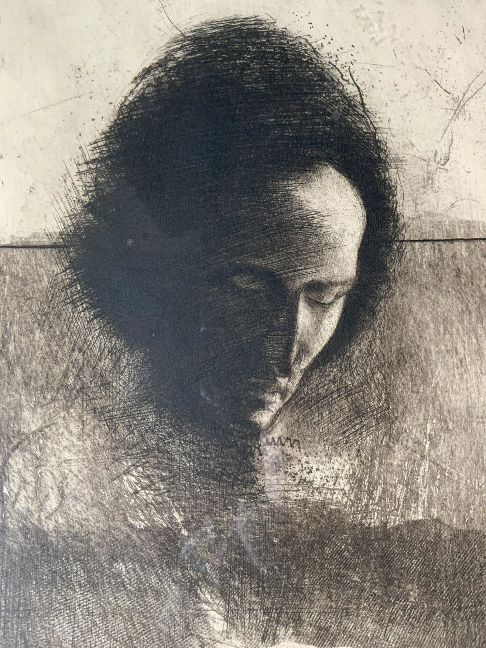 WILLIAM PATTERSON Signed Etching, Artwork: WILLIAM PATTERSON Signed Etching, signature to lower right reads ‘Patterson’, edition reads ‘24/250’, inscription reads ‘A Young Man’, label to reverse details artist biography, measures 1