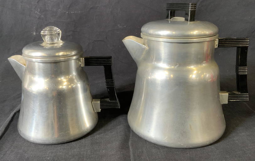 Lot 2 Vintage Wear Ever Aluminum Coffee Pots