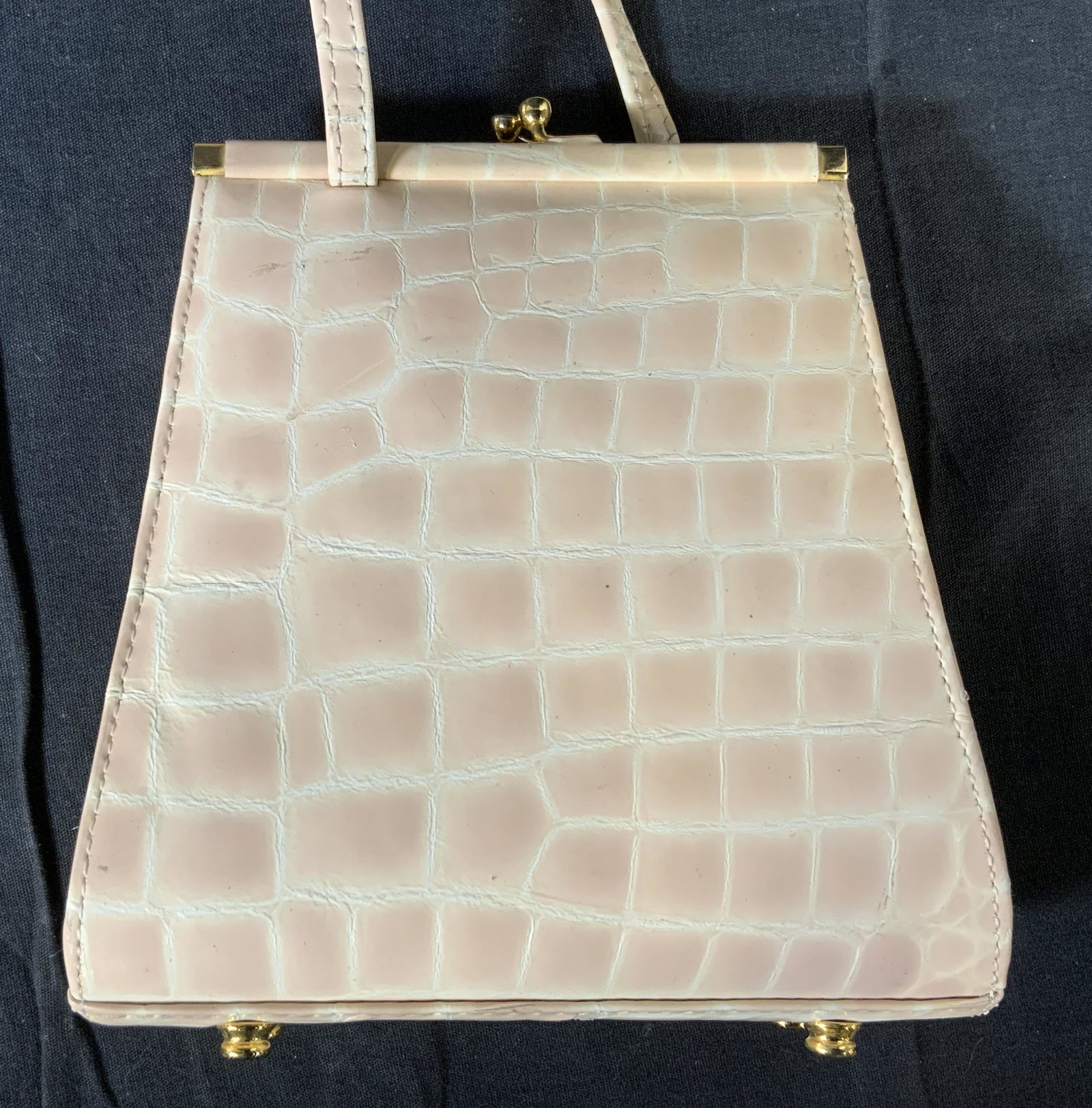 Vintage CARLOS FALCHI Crossbody Bag: Vintage CARLOS FALCHI Crossbody Bag, labels read ‘Carlos Falchi’ and ‘Made in Korea’, measures 6 1/2 x 6 inches, drop measures 23 1/2 inches, surface wear to bag, Vintage, vintage bag, Carlos 