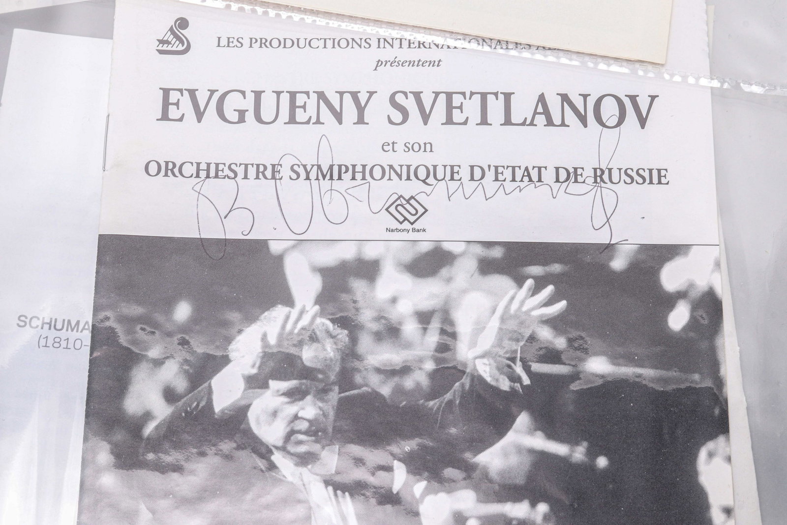 New York Philharmonic Autographed Programs, Qty: A quantity of New York Philharmonic programs signed by performers and conductors including Itzhak Perlman, Yo Yo Ma, Andre Watts, Peter Serkin, Mitsuko Uchida, Midori, and others. Binder 12" H x 9" W.