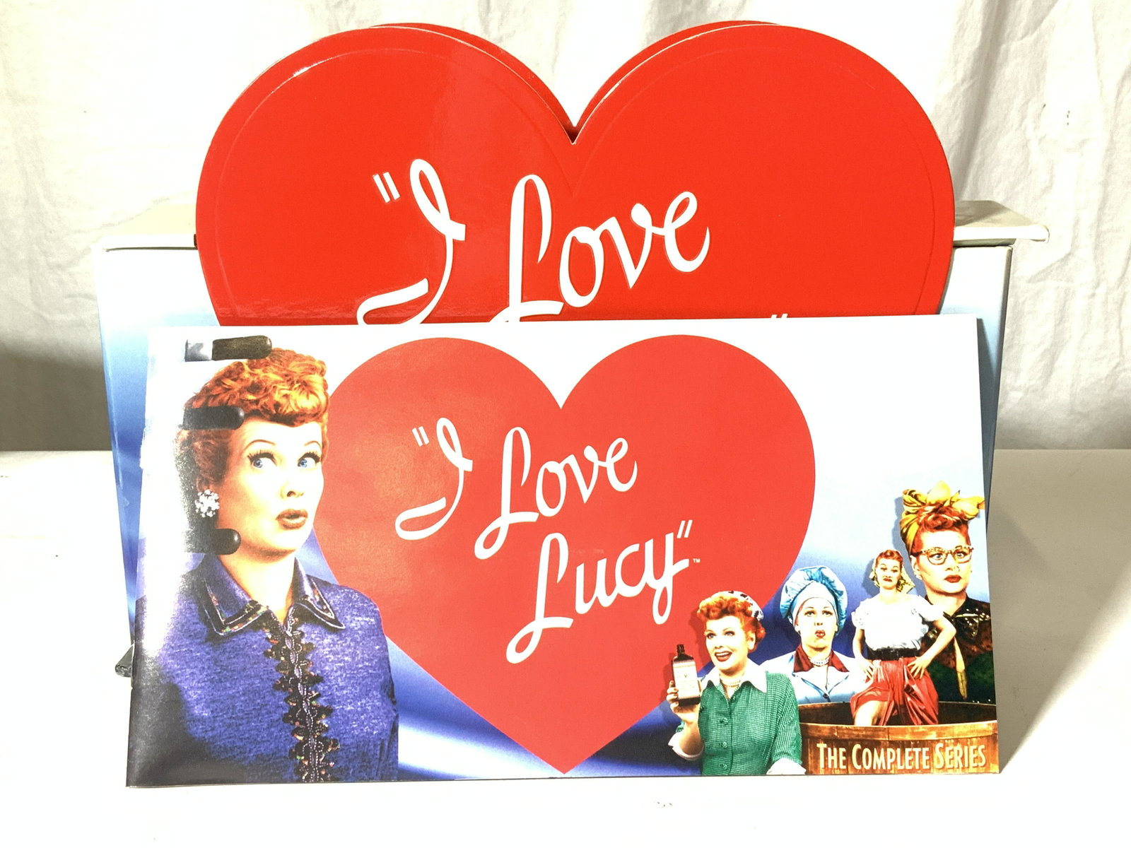 I LOVE LUCY Collectible TV Series On DVD: Boxed Set of The Complete Series of I Love Lucy , 9 seasons, 194 episodes, includes special features , booklet with Episode description sectioned into season and by disc. Distributed by Paramount, ser