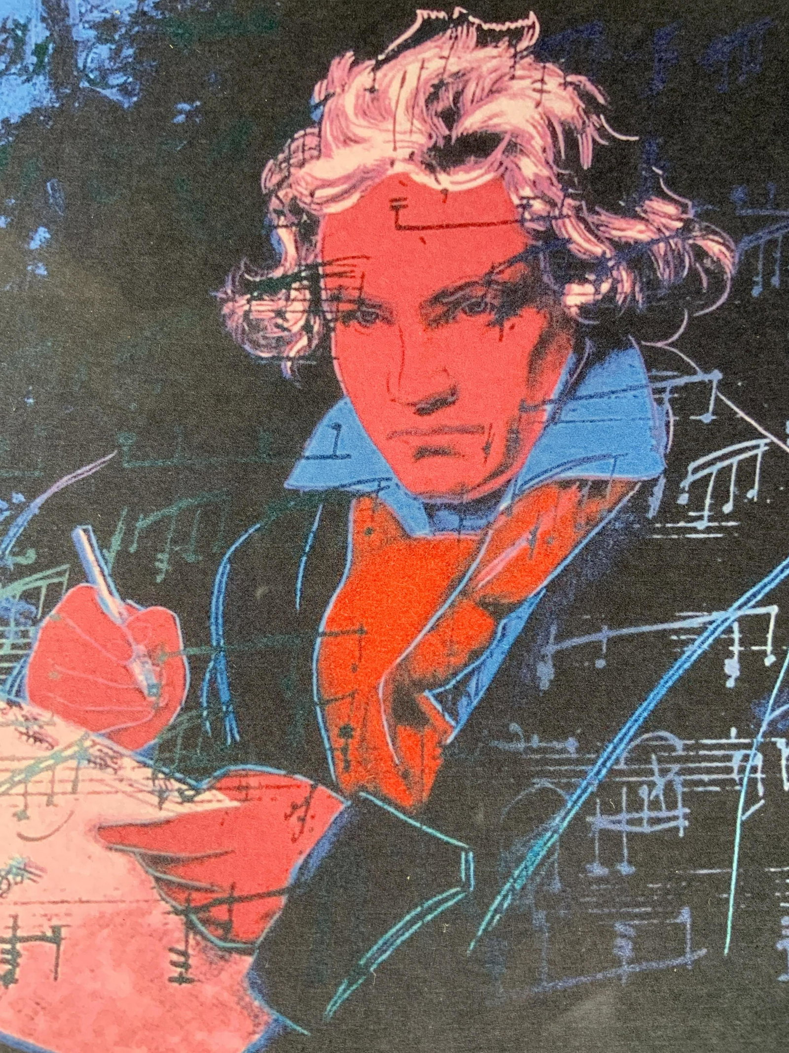 ANDY WARHOL Signed AP Lithograph Beethoven Artwork: ANDY WARHOL(1928-1987)Signed AP Lithograph, signature to lower right in pencil reads ‘Andy Warhol’, inscription to lower left reads ‘AP’, subject Beethoven writing, measures 16 1/4 x 13 1/8 in