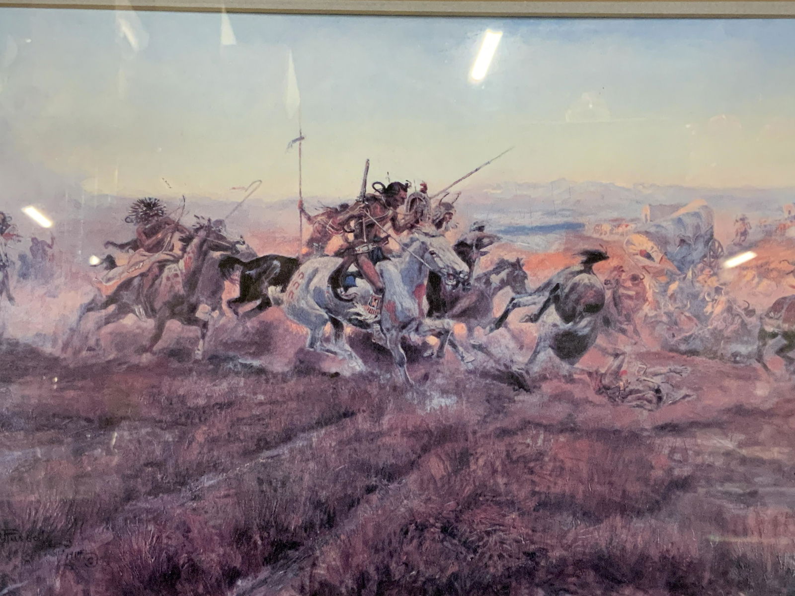 Offset Lithograph of Native Americans on Horseback (1 of 8)