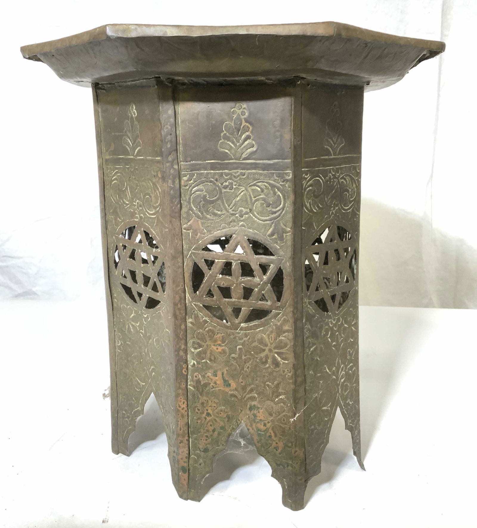 Antique Judaica Brass Side Table (1 of 10)