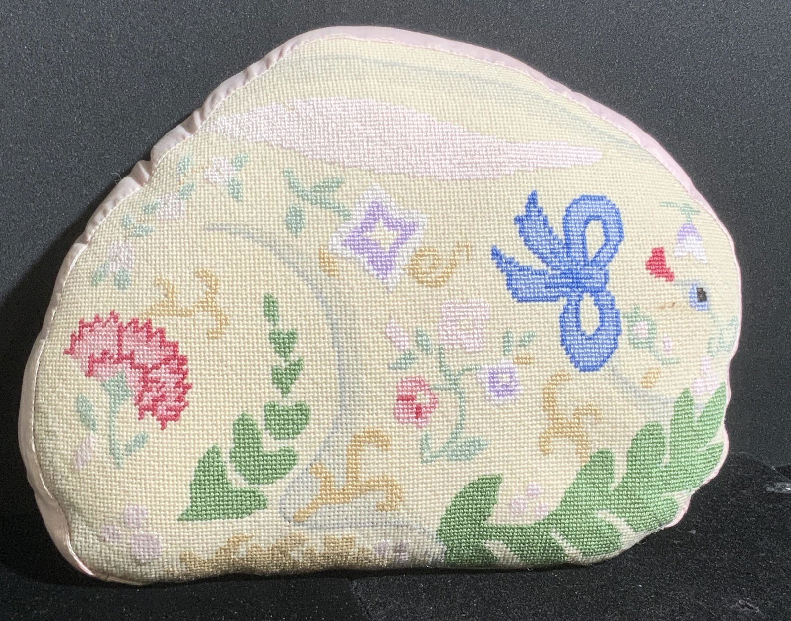 Vintage Handmade Needlepoint Toss Pillow (1 of 9)