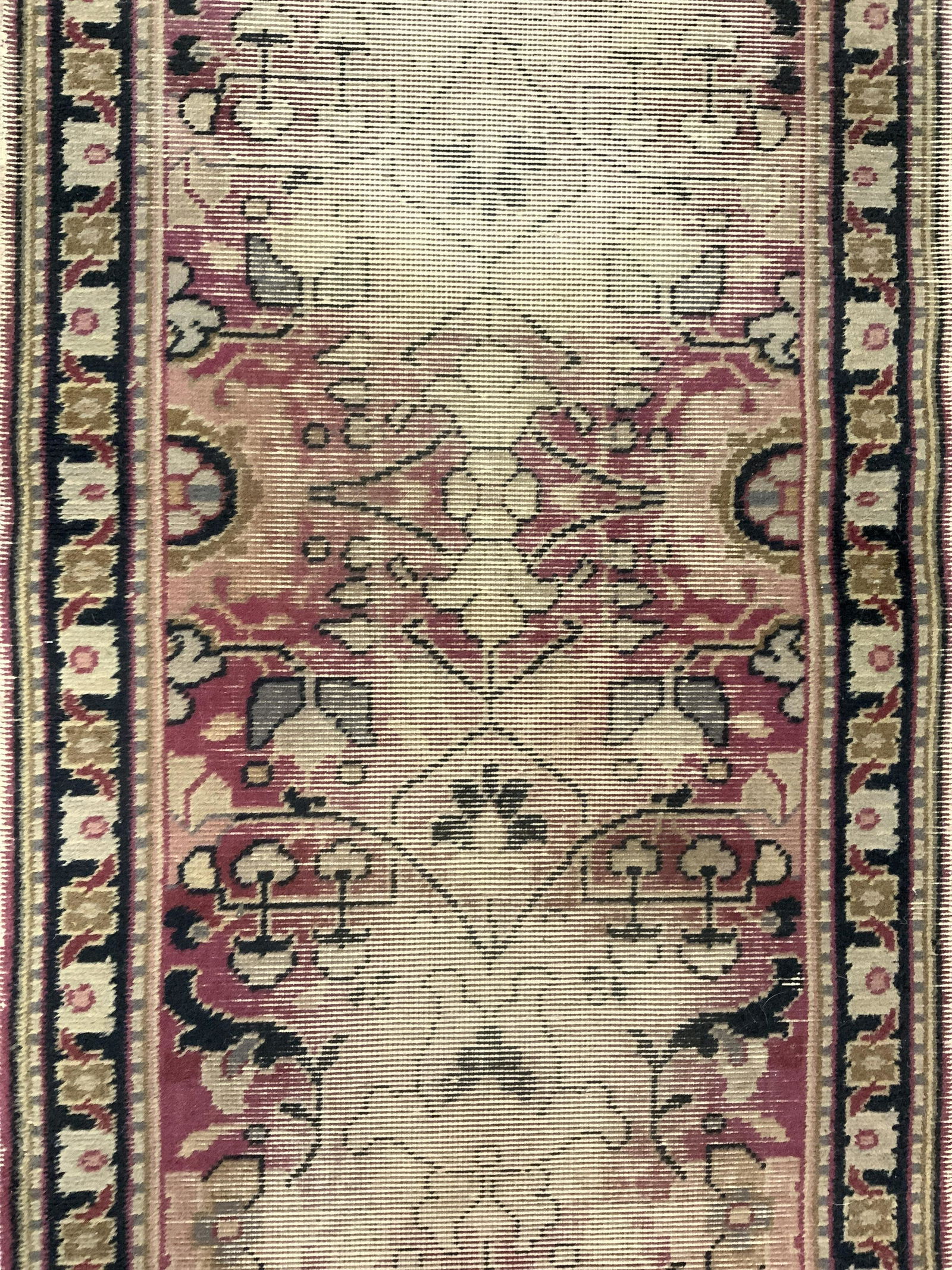 Handmade Oriental Wool Runner W Fringes (1 of 8)