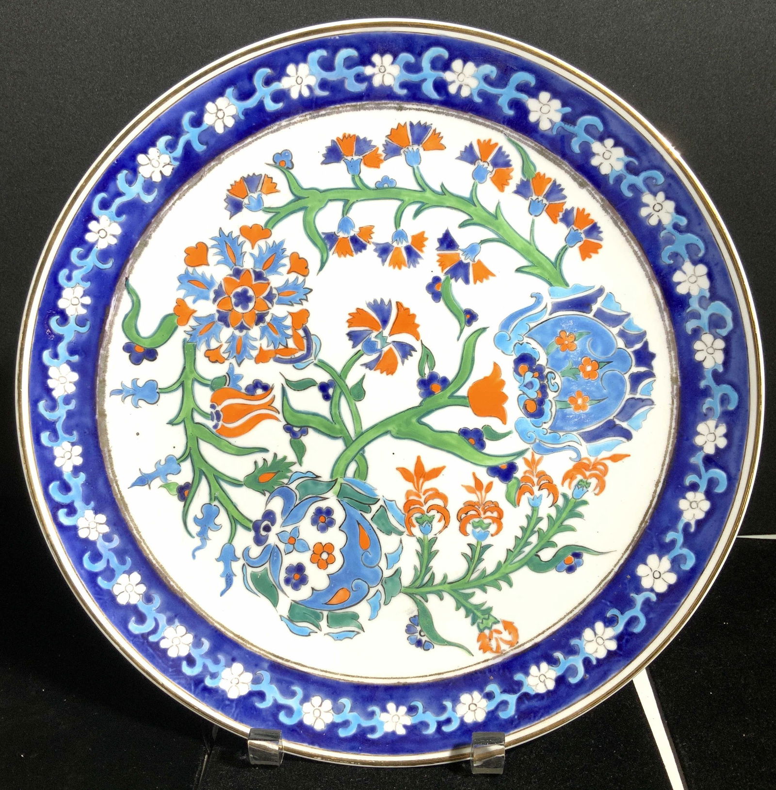 Vintage Asian Hand Painted Ceramic Display Plate (1 of 5)