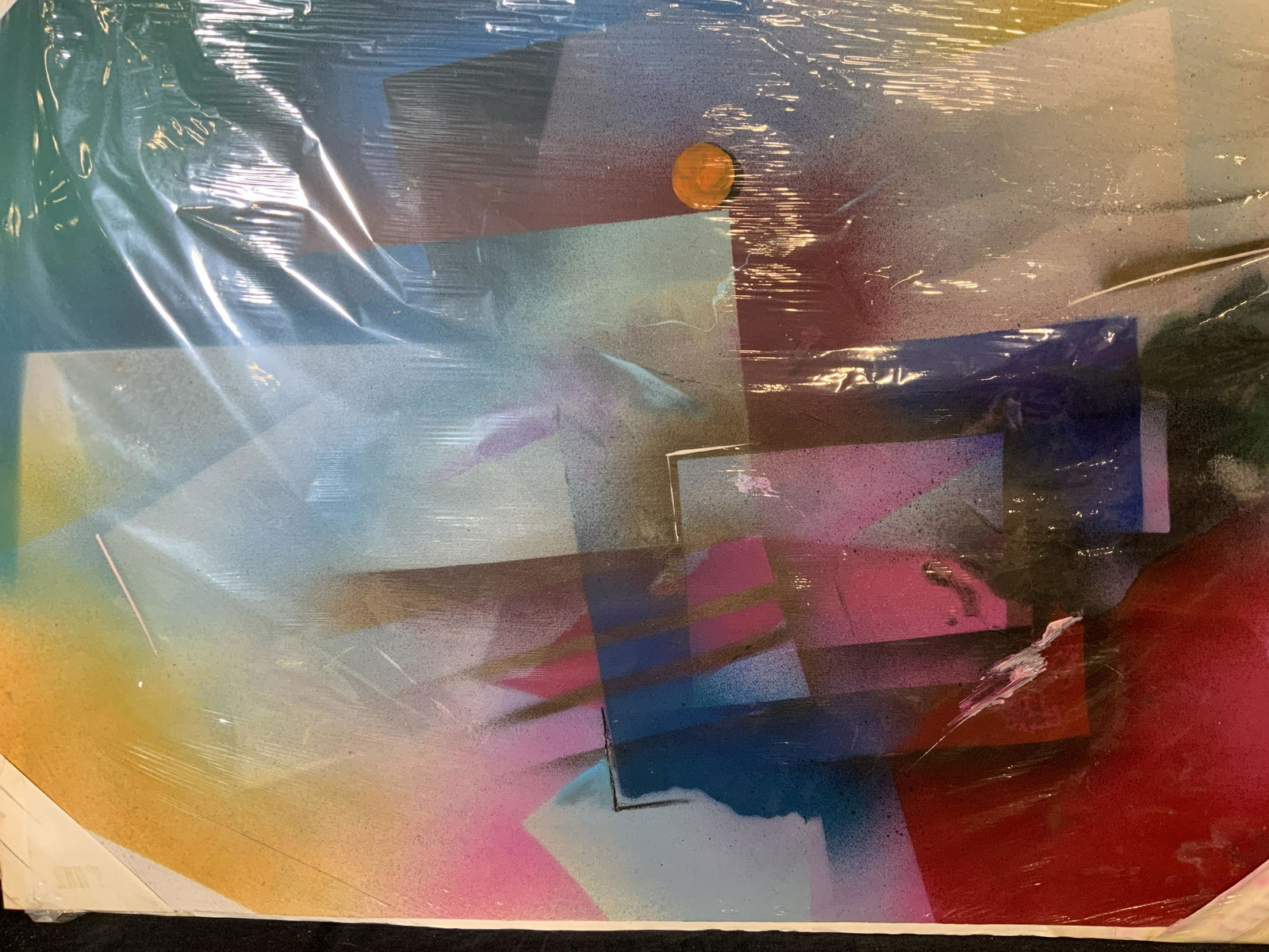 Abstract Geometric Mixed Media on Paper (1 of 10)