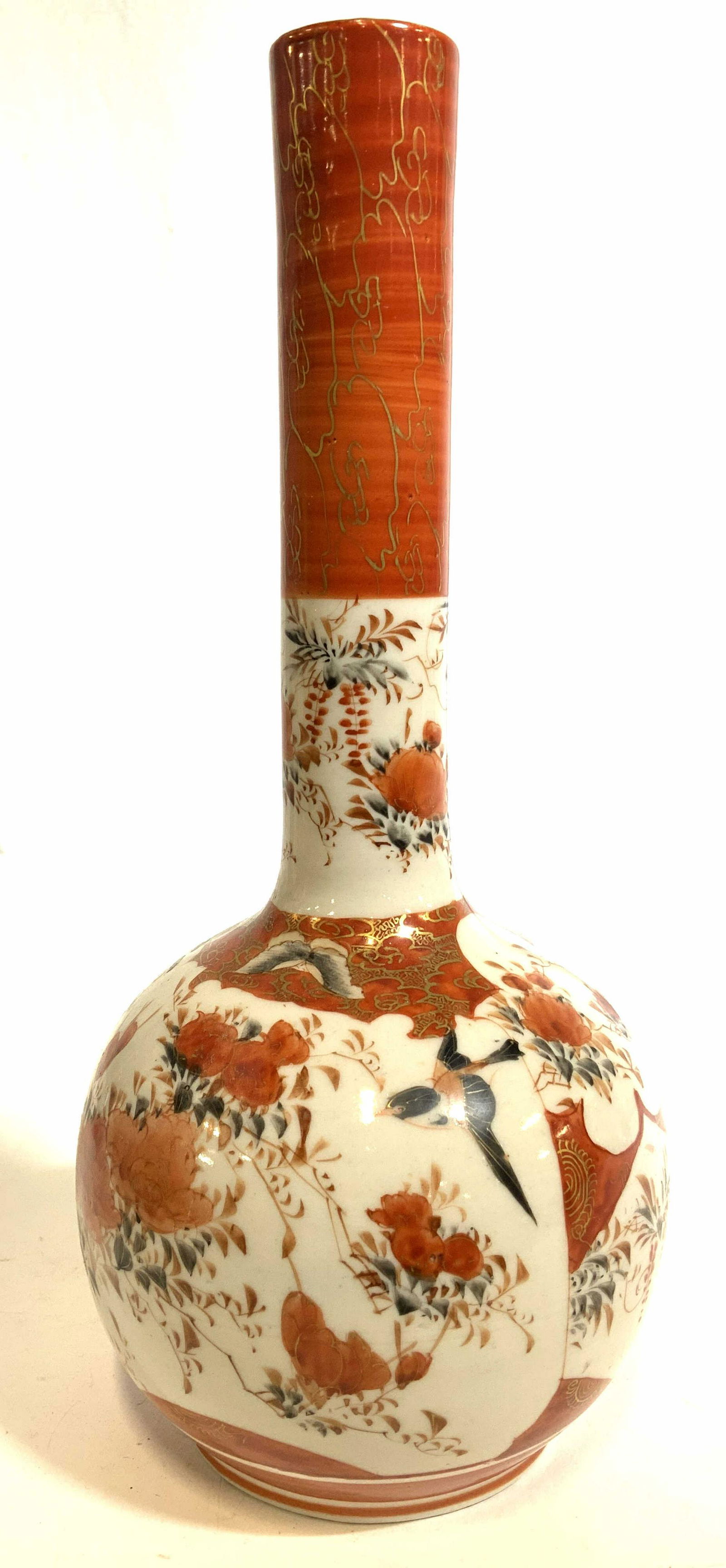Signed Vintage Hand Painted Asian Porcelain Vase (1 of 8)