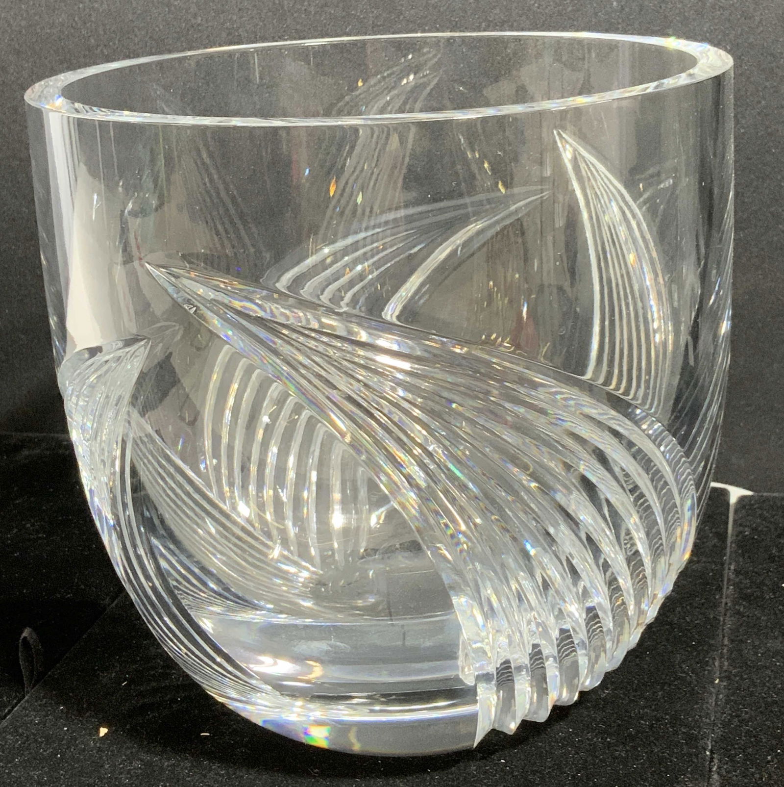 Art Deco Lead Crystal Bowl (1 of 5)