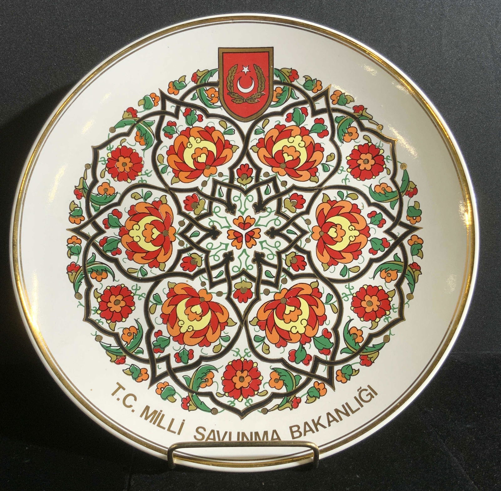 Vntg UPS SUMER BANK Turkish Porcelain Plate (1 of 9)