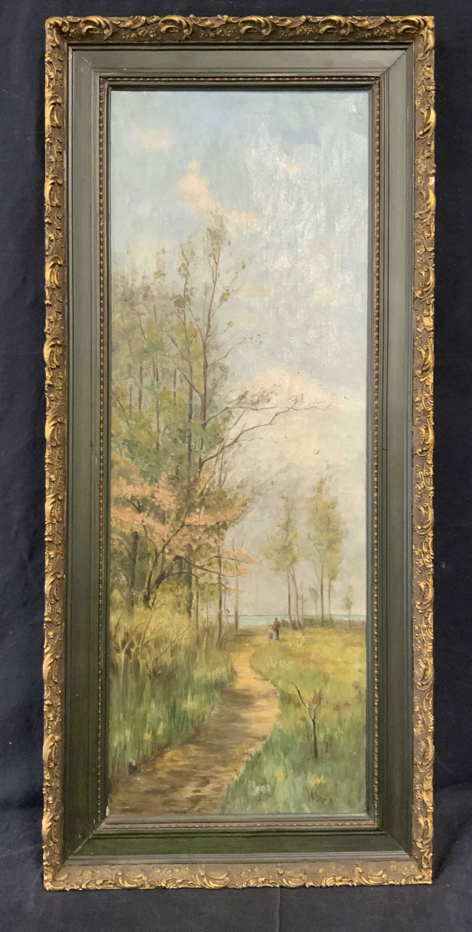 Antique WANDA P. Oil Painting 1903 (1 of 7)