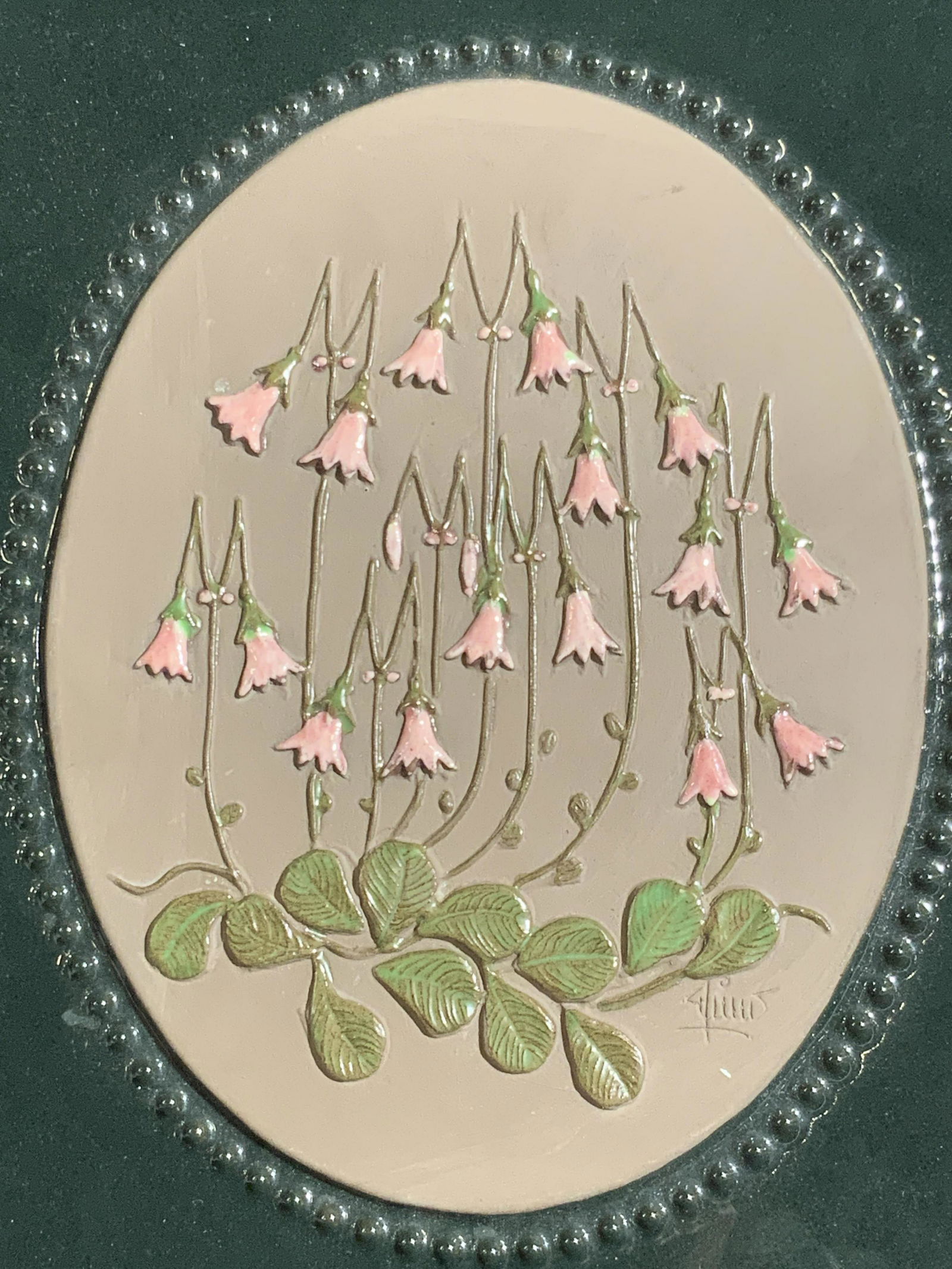 2 JIE SWEDEN Artist Sign Ceramic Floral Wall Decor (1 of 10)