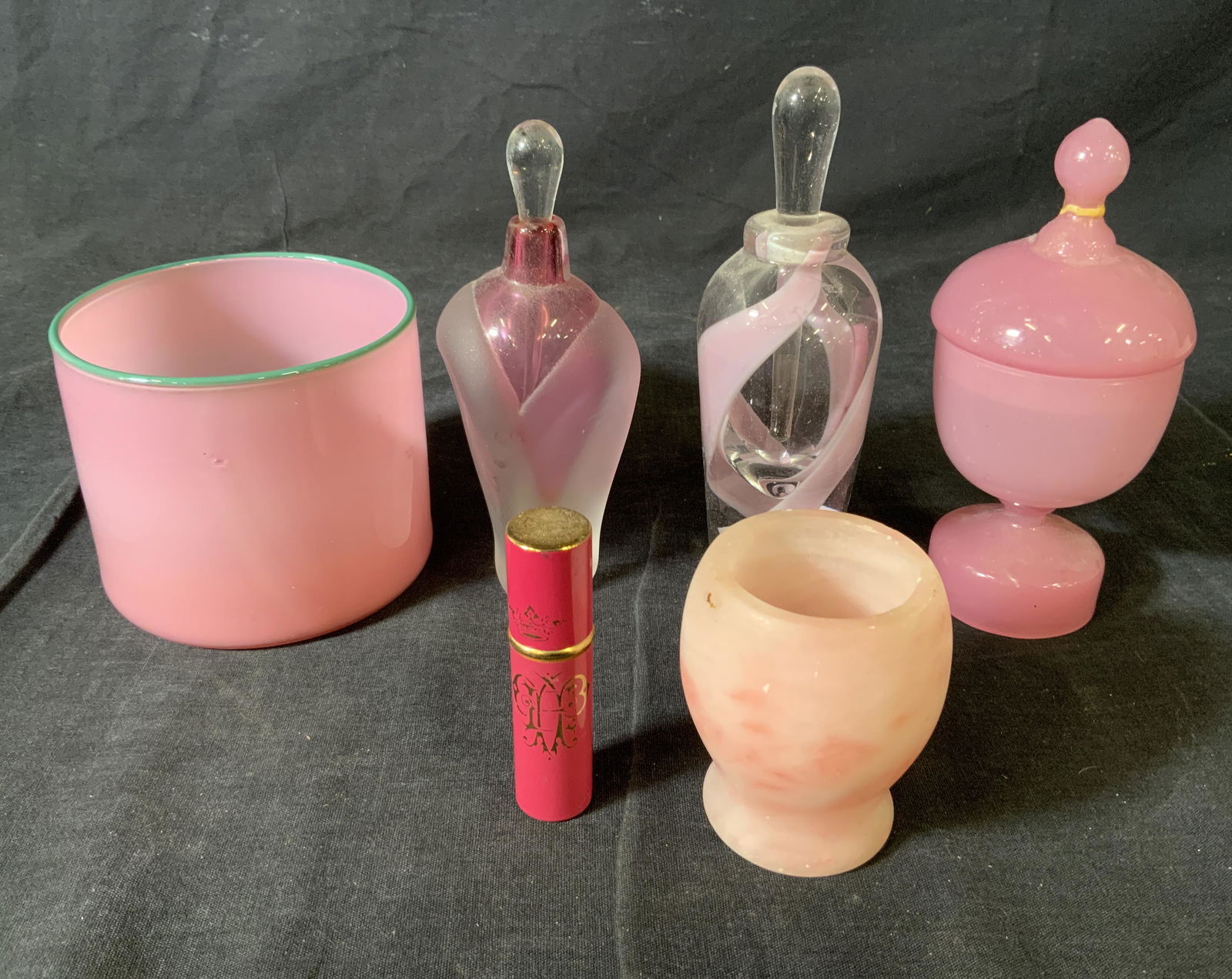 Lot 6 Vintage Perfume Bottles & Vessels (1 of 10)