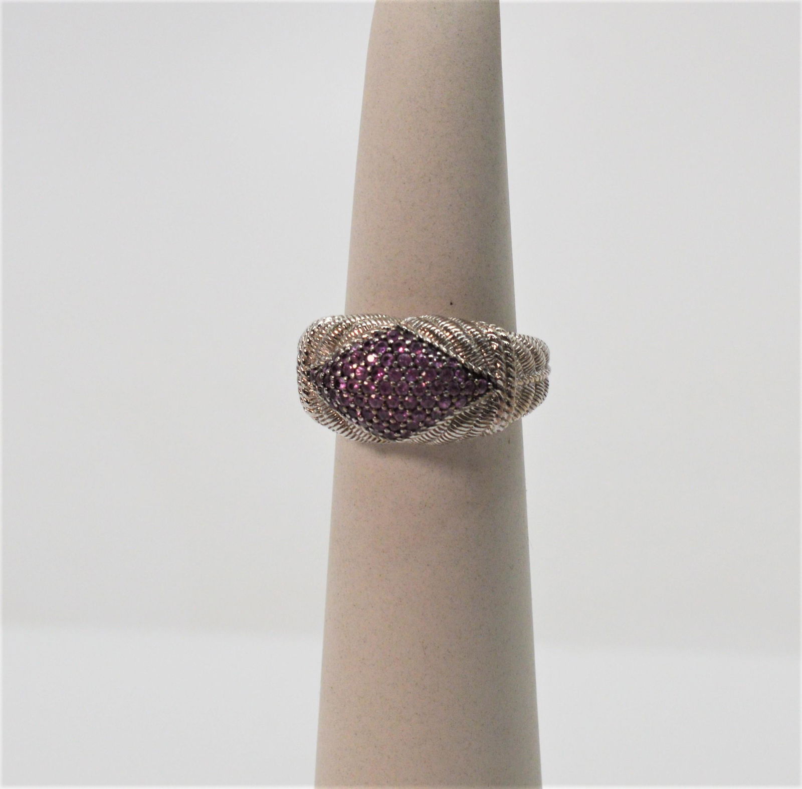 Judith Ripka Pave Amethyst Sterling Silver Ring (1 of 5)