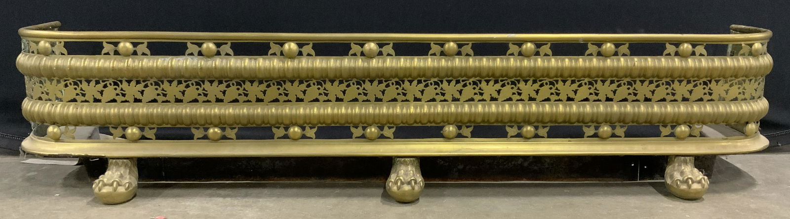 Vintage Brass Fireplace Fender (1 of 6)