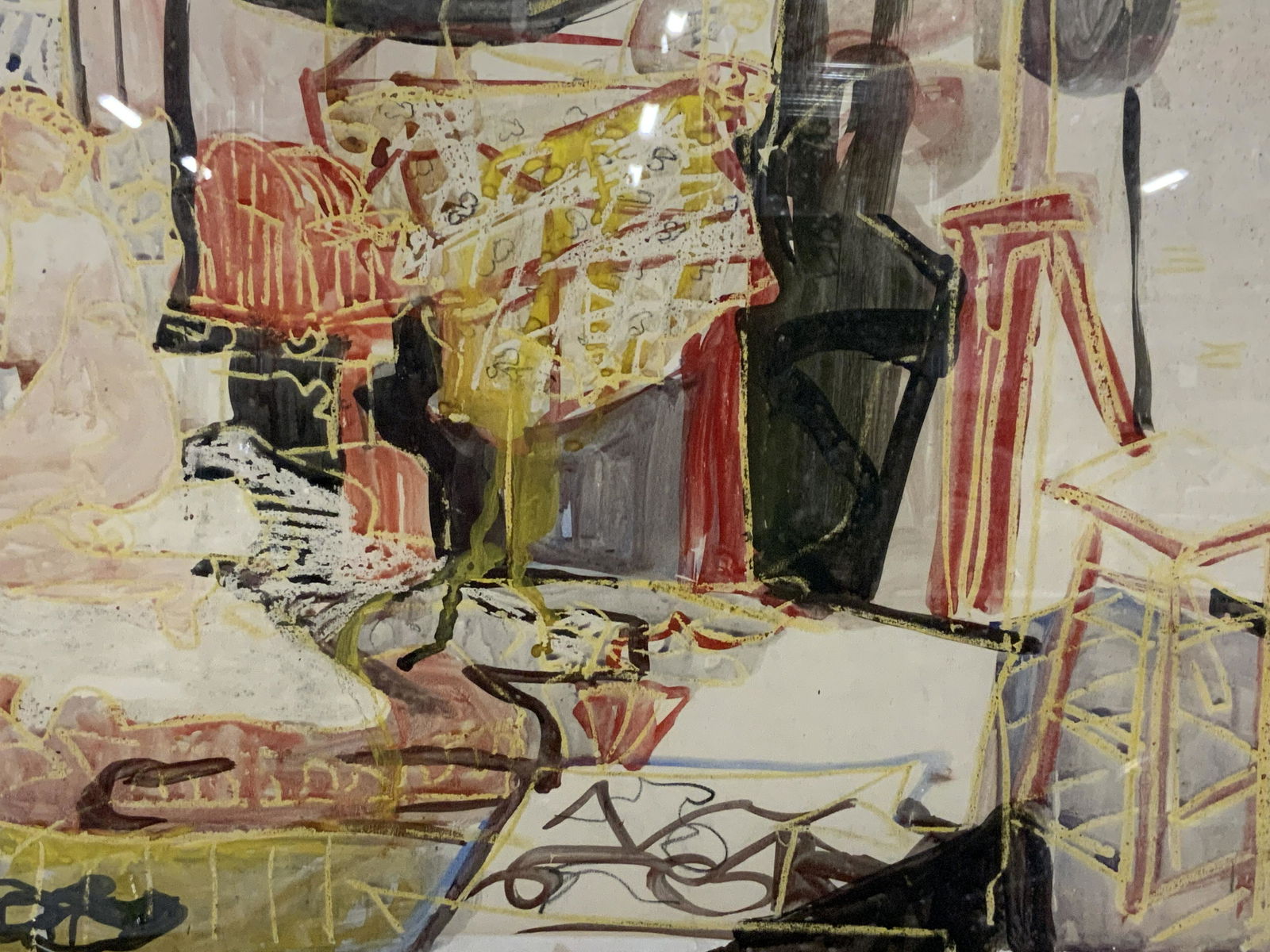 Signed Abstract Watercolor On Paper Artwork (1 of 9)