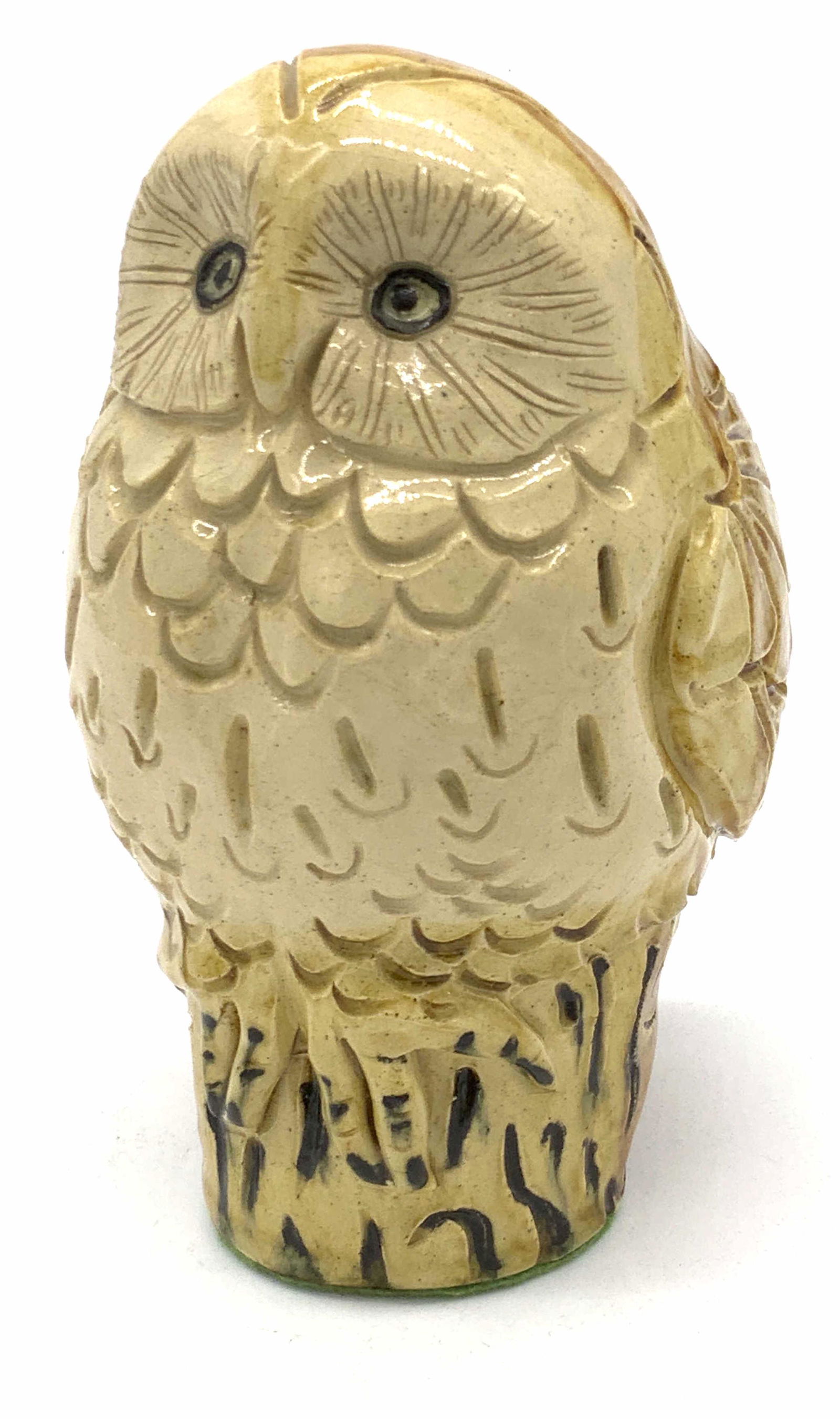 Collectible Carved & Etched Ceramic Owl Figural (1 of 11)
