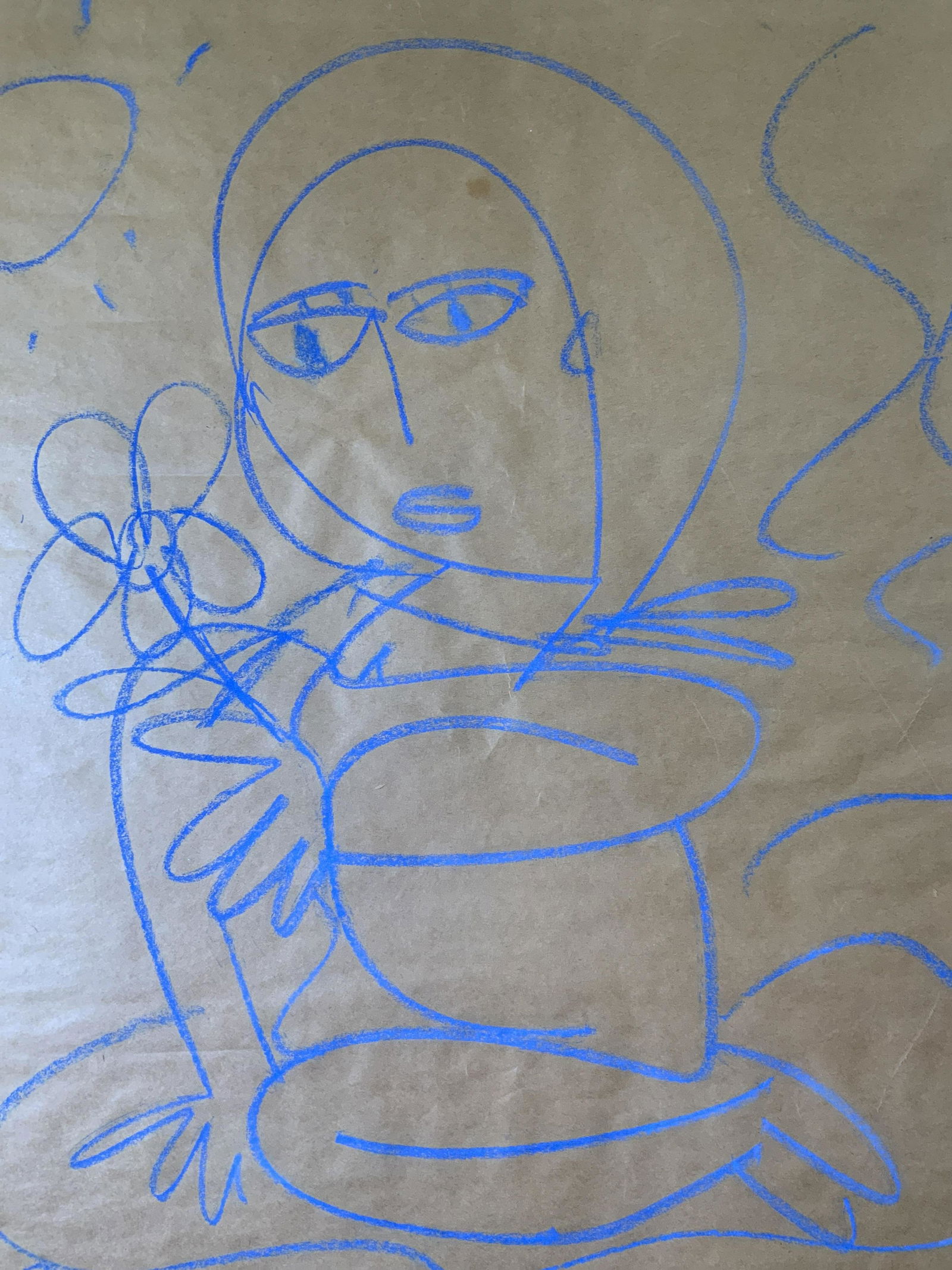 Signed Abstract Pastel Drawing 2000 (1 of 8)