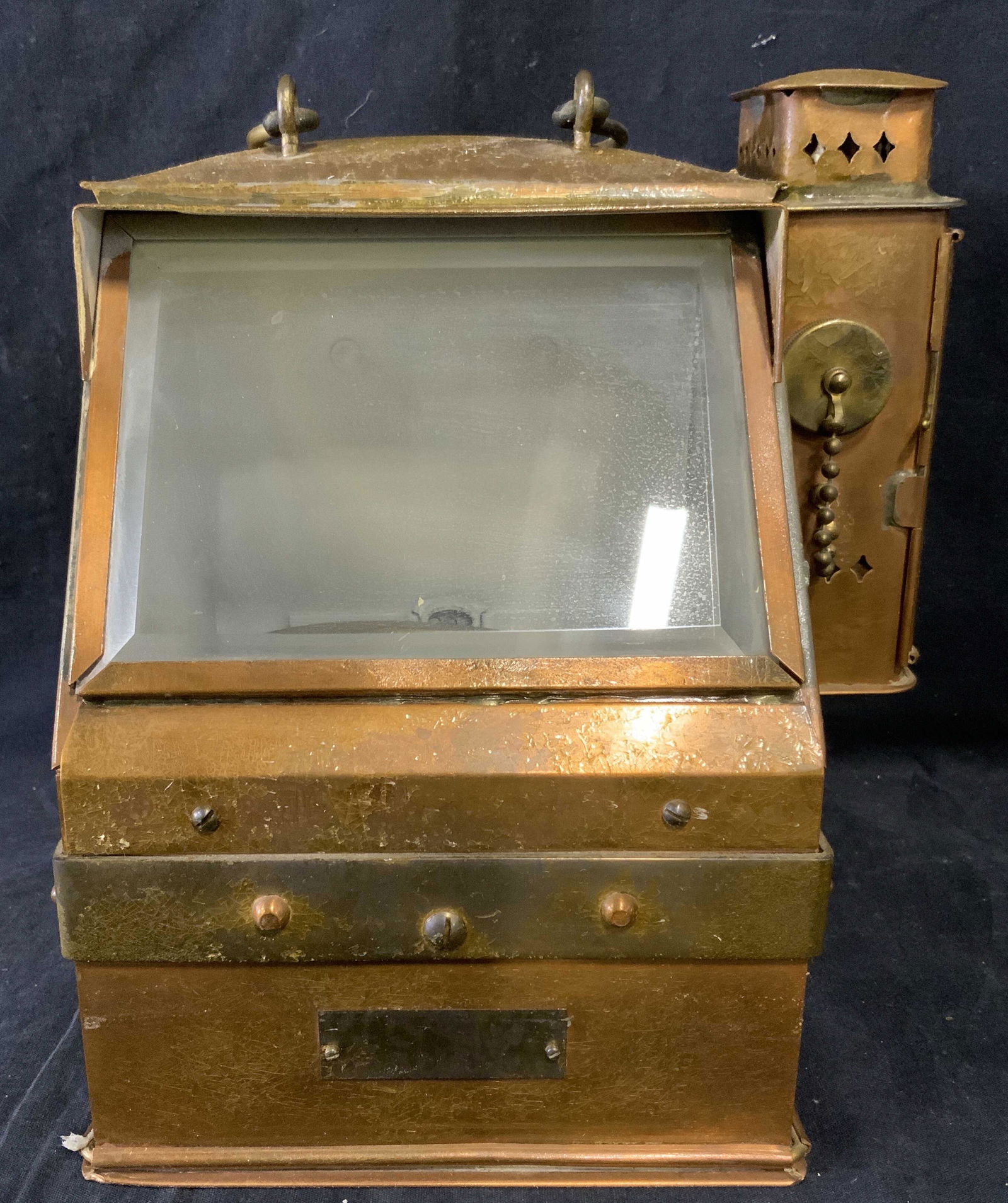 Vintage Gimbal Compass Gas Light Lantern (1 of 7)