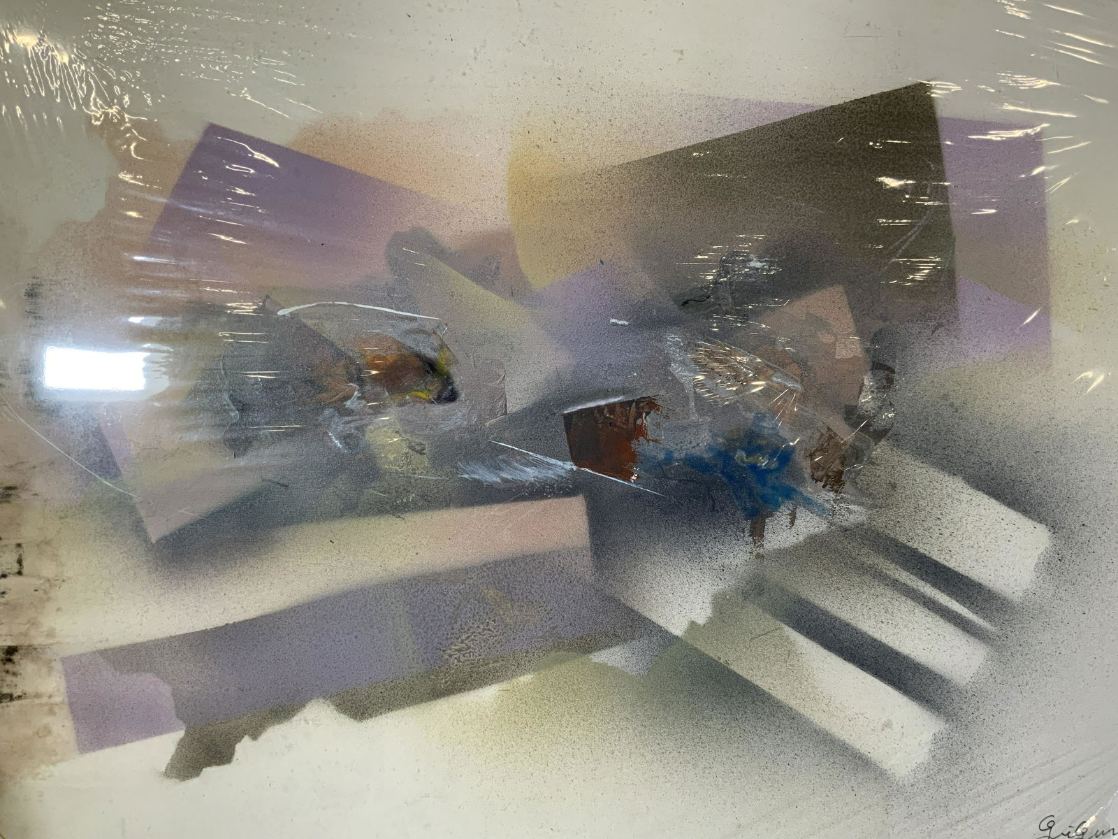 Signed Abstract Lithograph 1990 Artwork (1 of 8)