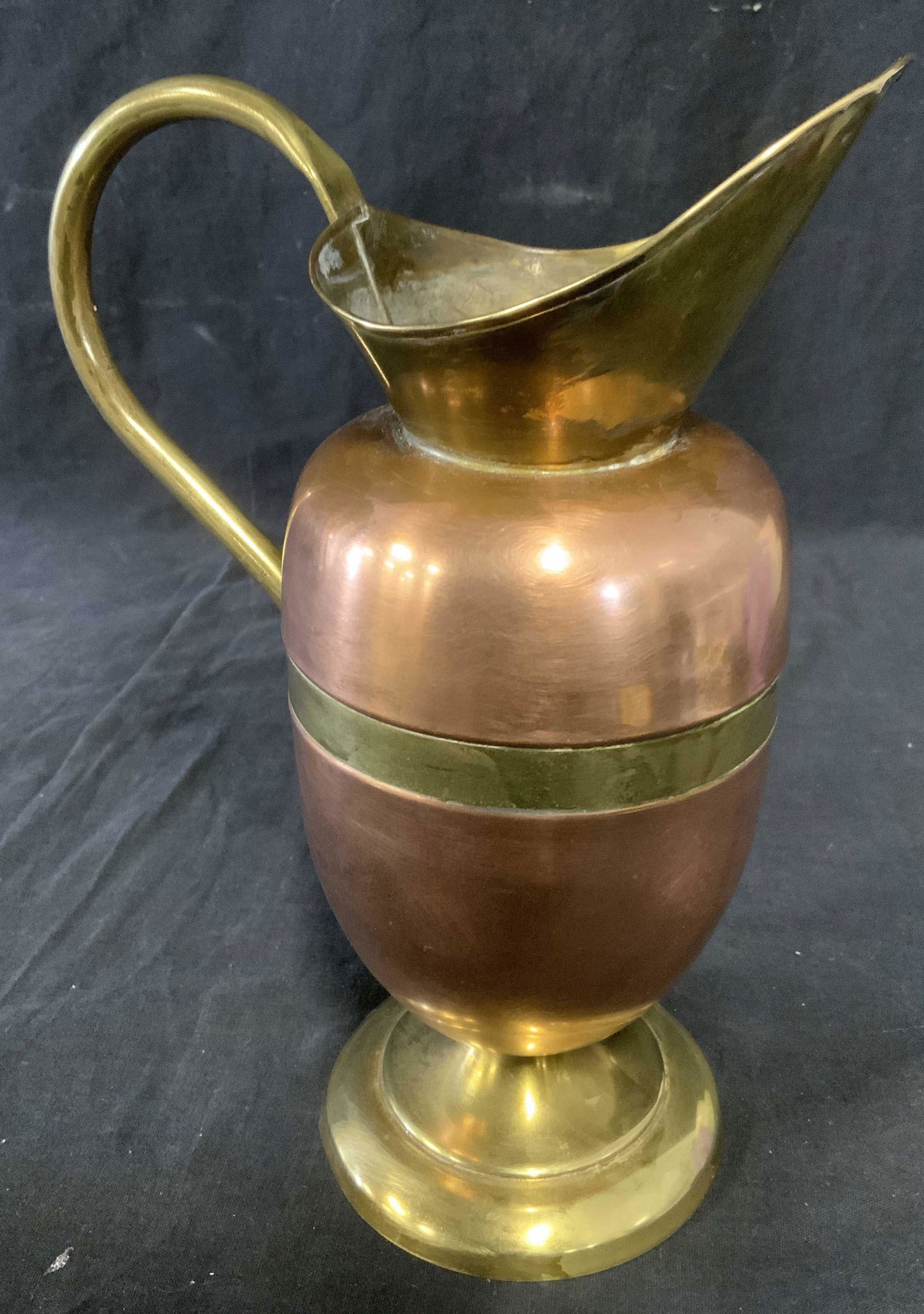 Vintage Brass & Copper Pitcher, England (1 of 7)