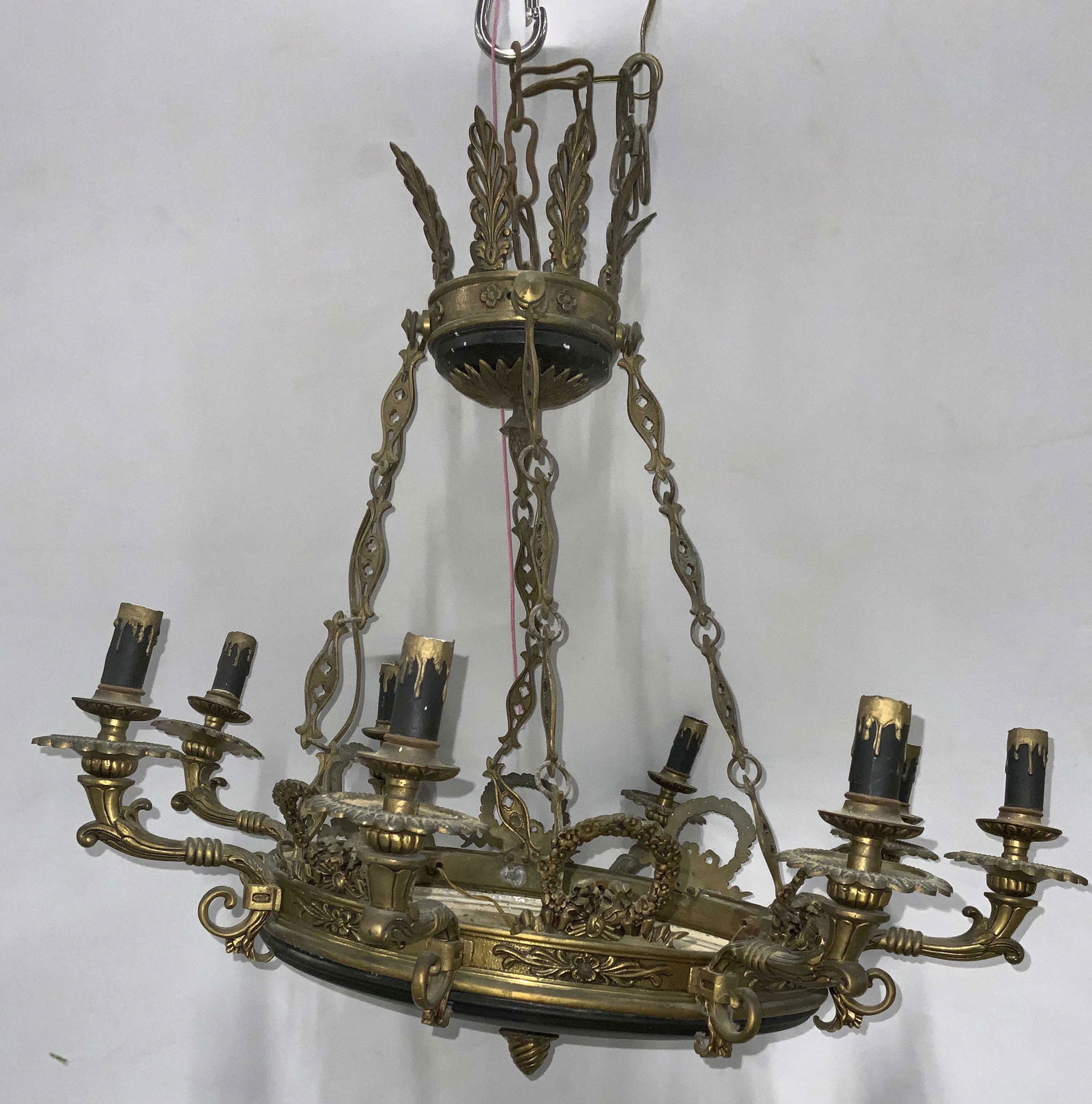 Vintage Cast Brass Chandelier (1 of 7)