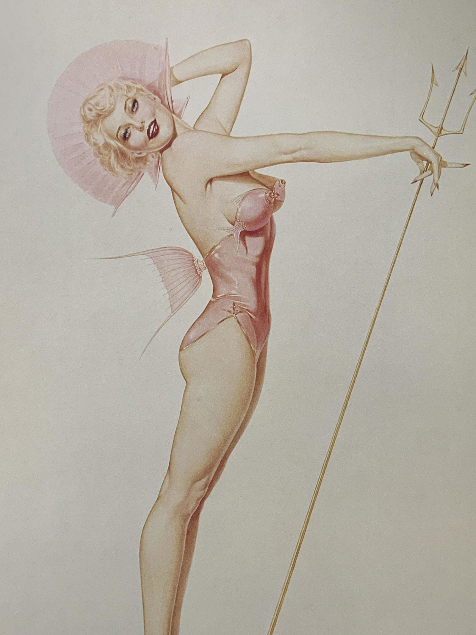 Vintage ALBERTO VARGAS Pin-up Girl Litho & Matting (1 of 9)
