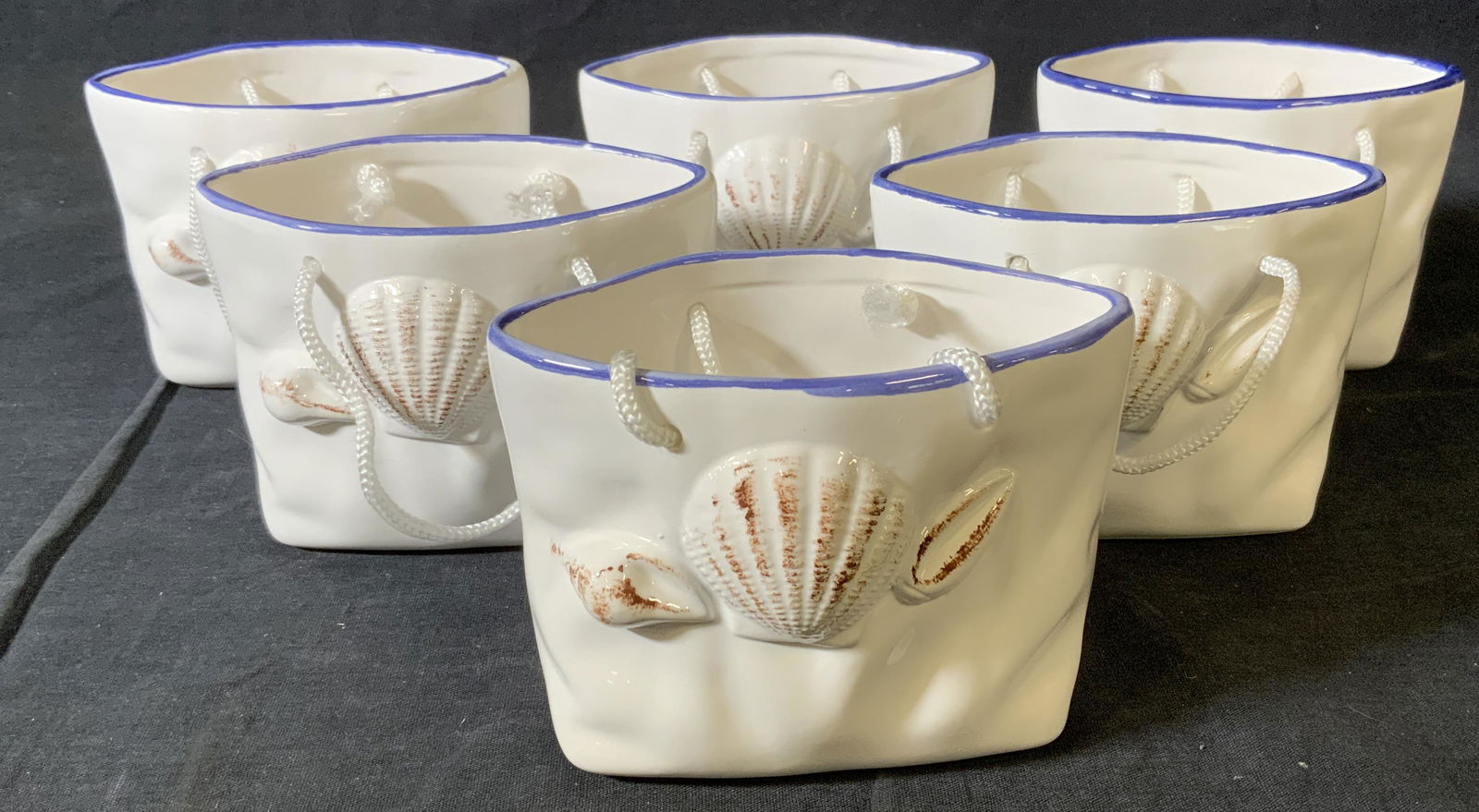 Set 6 Ceramic Bag Trinket Dishes (1 of 6)