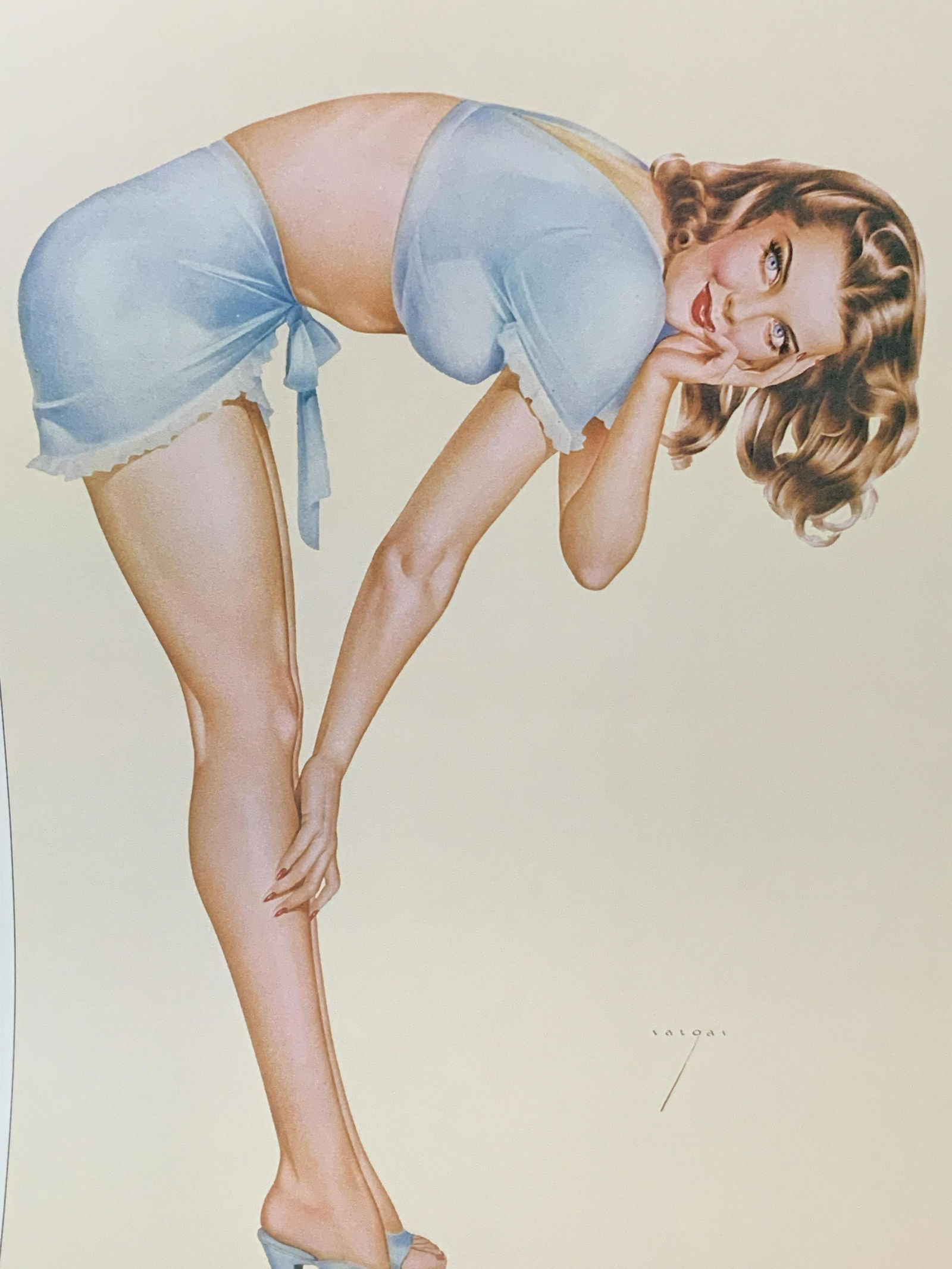Vintage ALBERTO VARGAS Pin-up Girl Lithograph (1 of 8)