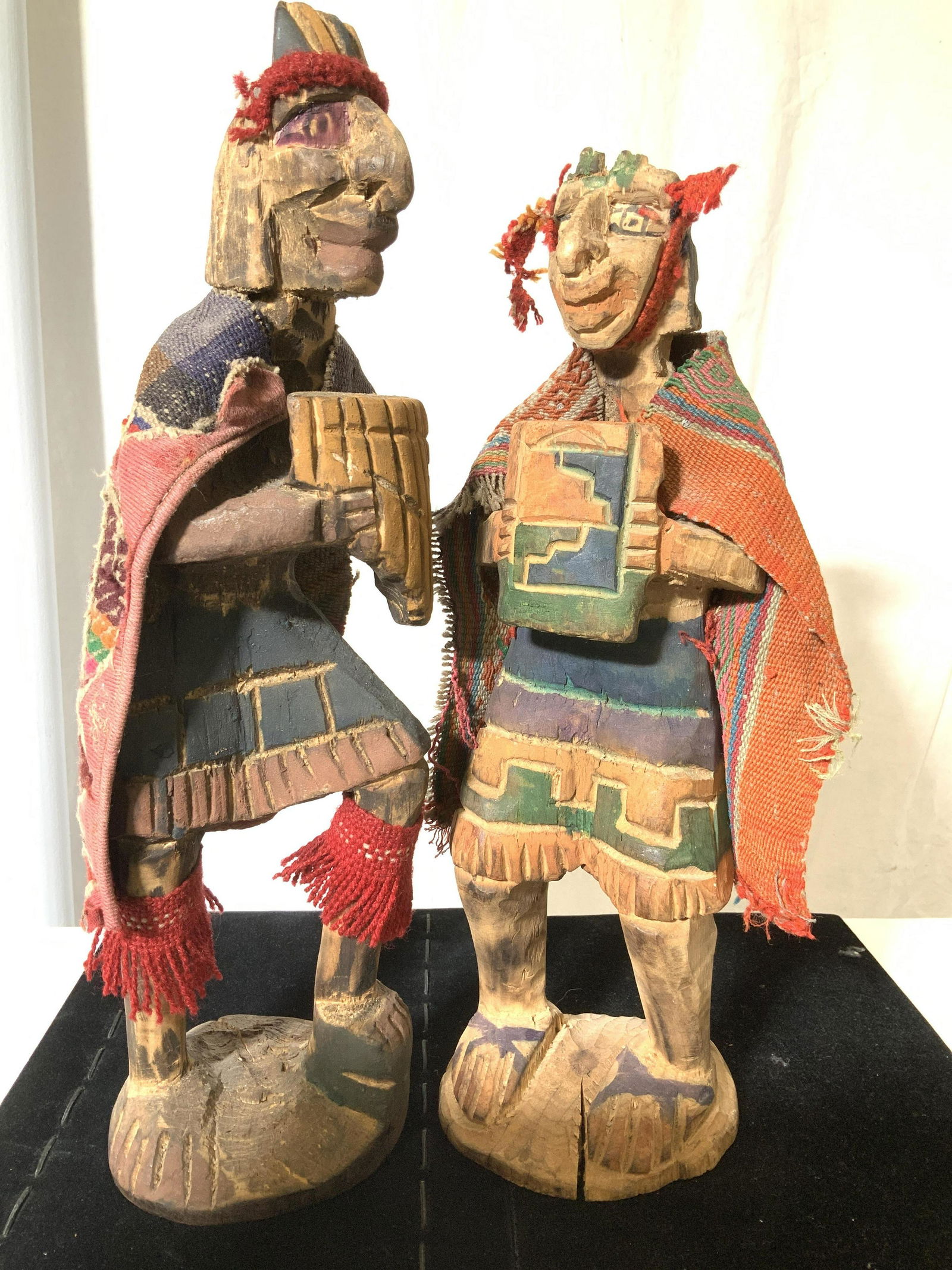 Pair Hand Crafted South American wood Figurals (1 of 8)
