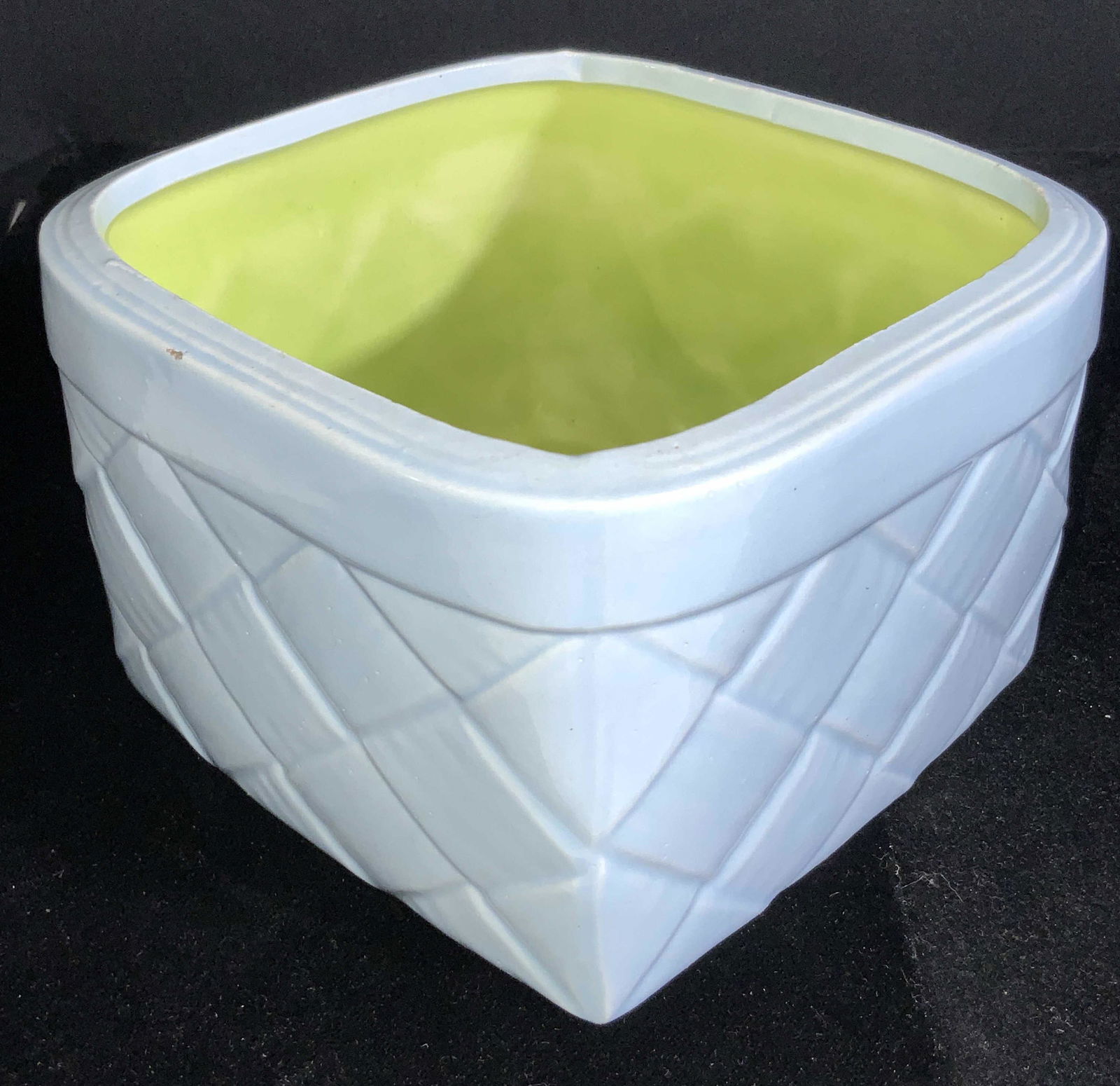 OUI 3 TM Signed Ceramic Basket Form Cache pot (1 of 6)