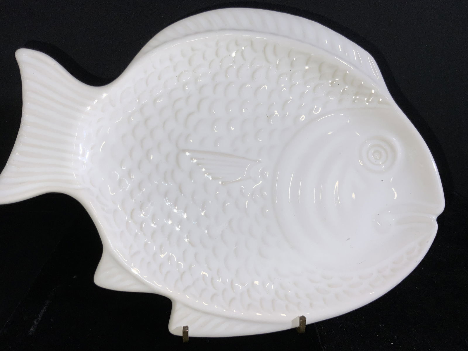 Signed SECLA Ceramic Fish Form Plate, Portugal (1 of 7)