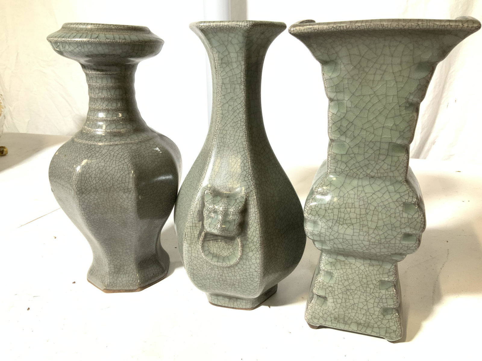 Set 3 Mid Century Modern JAPANESE Vases (1 of 6)