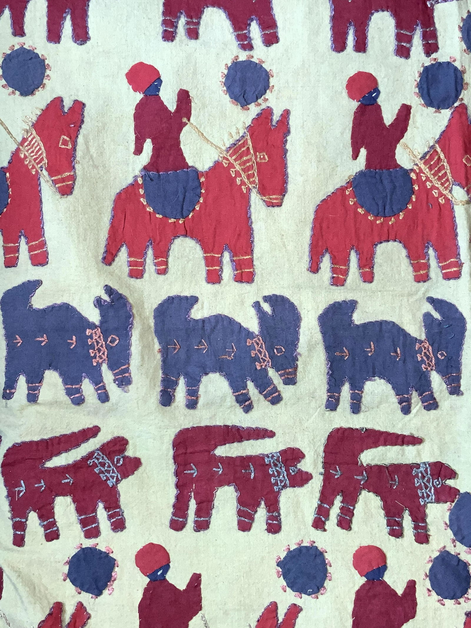 Handmade Cotton Wall Tapestry, Animal Motif (1 of 7)
